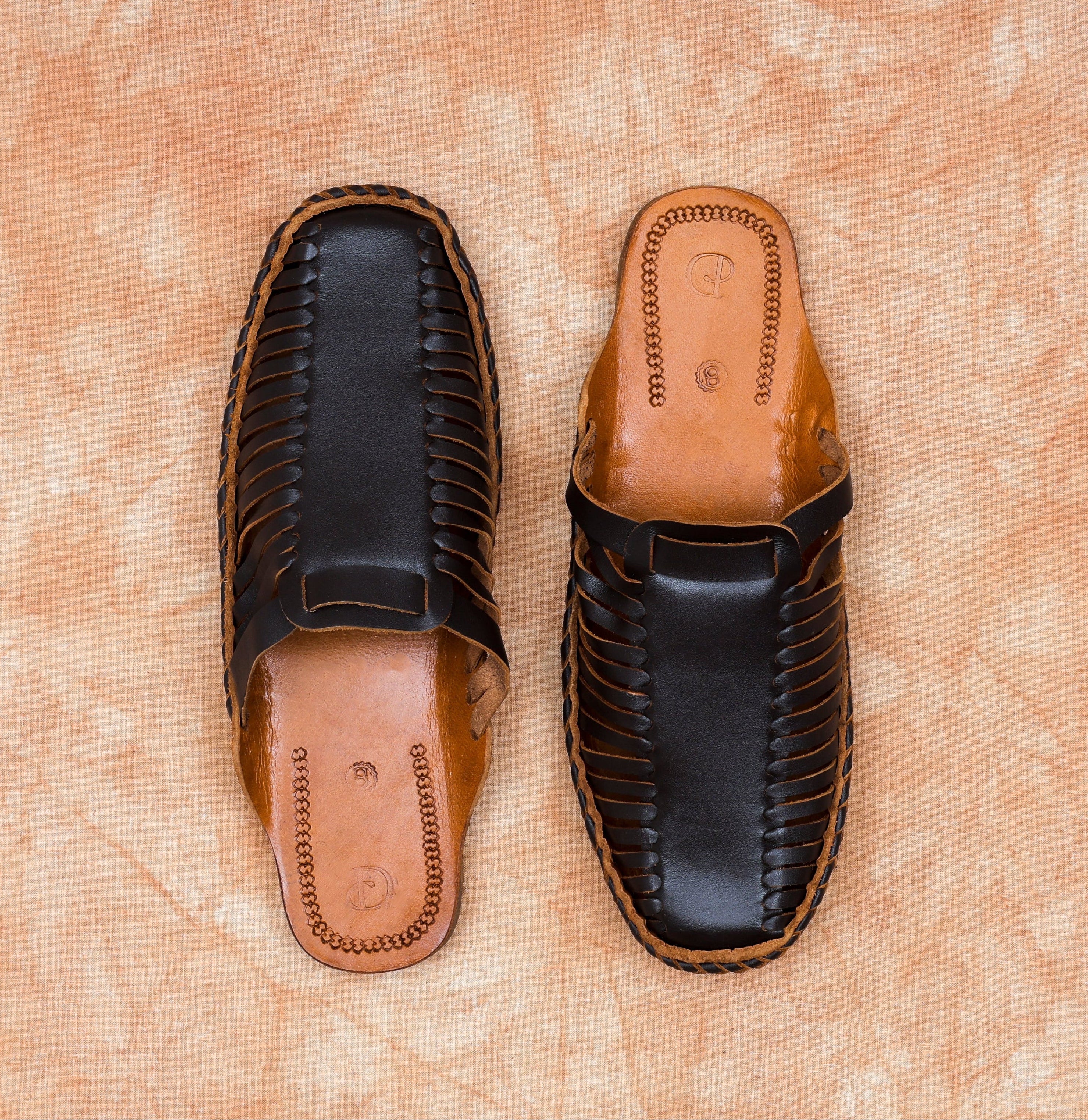 Brown Handcrafted Leather Ethnic Mules