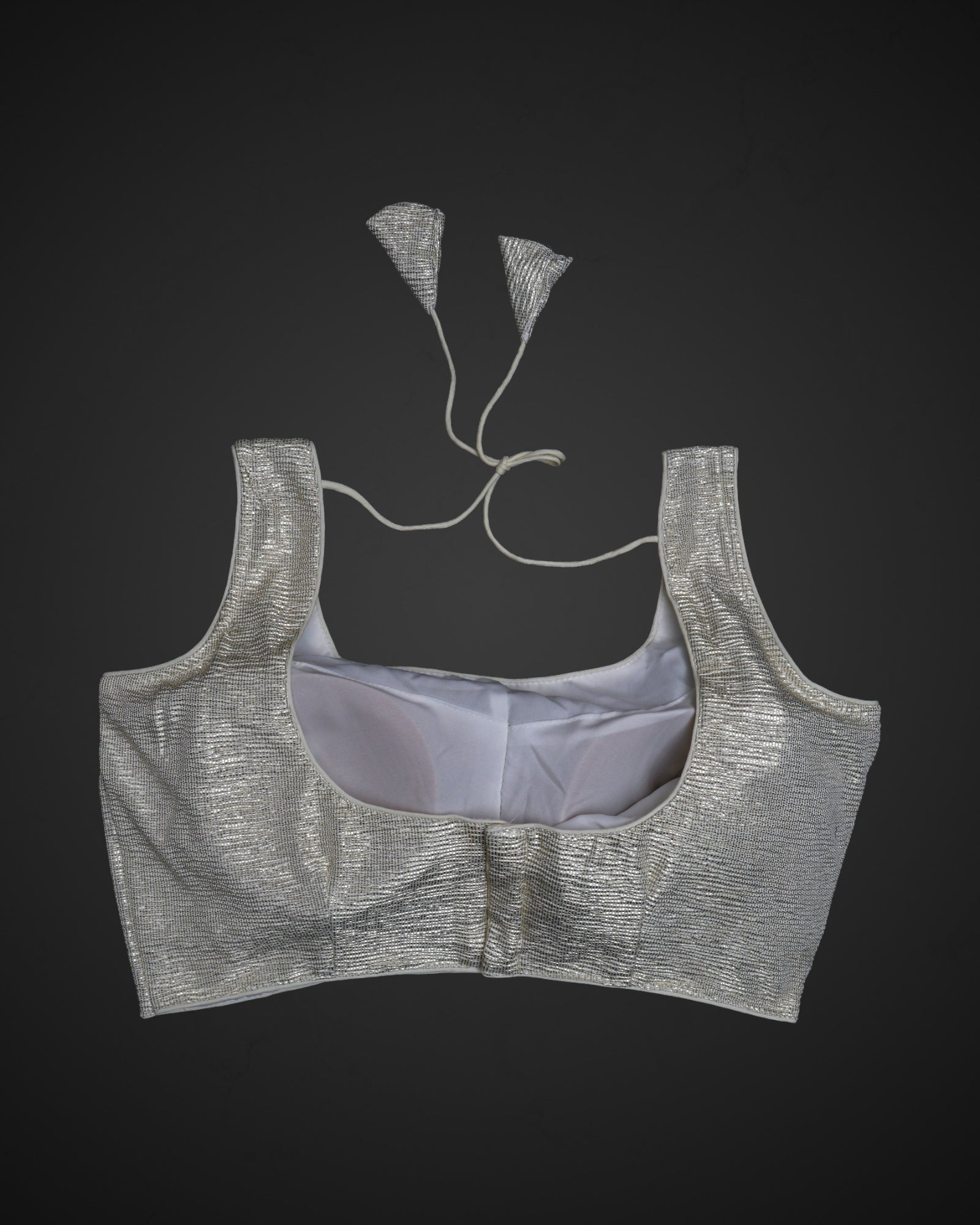 Shimmer Crush Fabric Square Neck Readymade Blouse