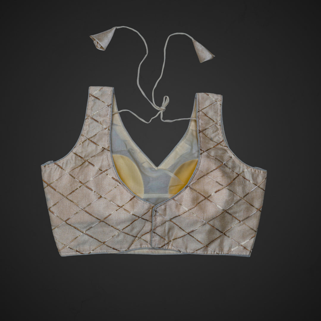 Silk Blouse with Intricate Sequin Work