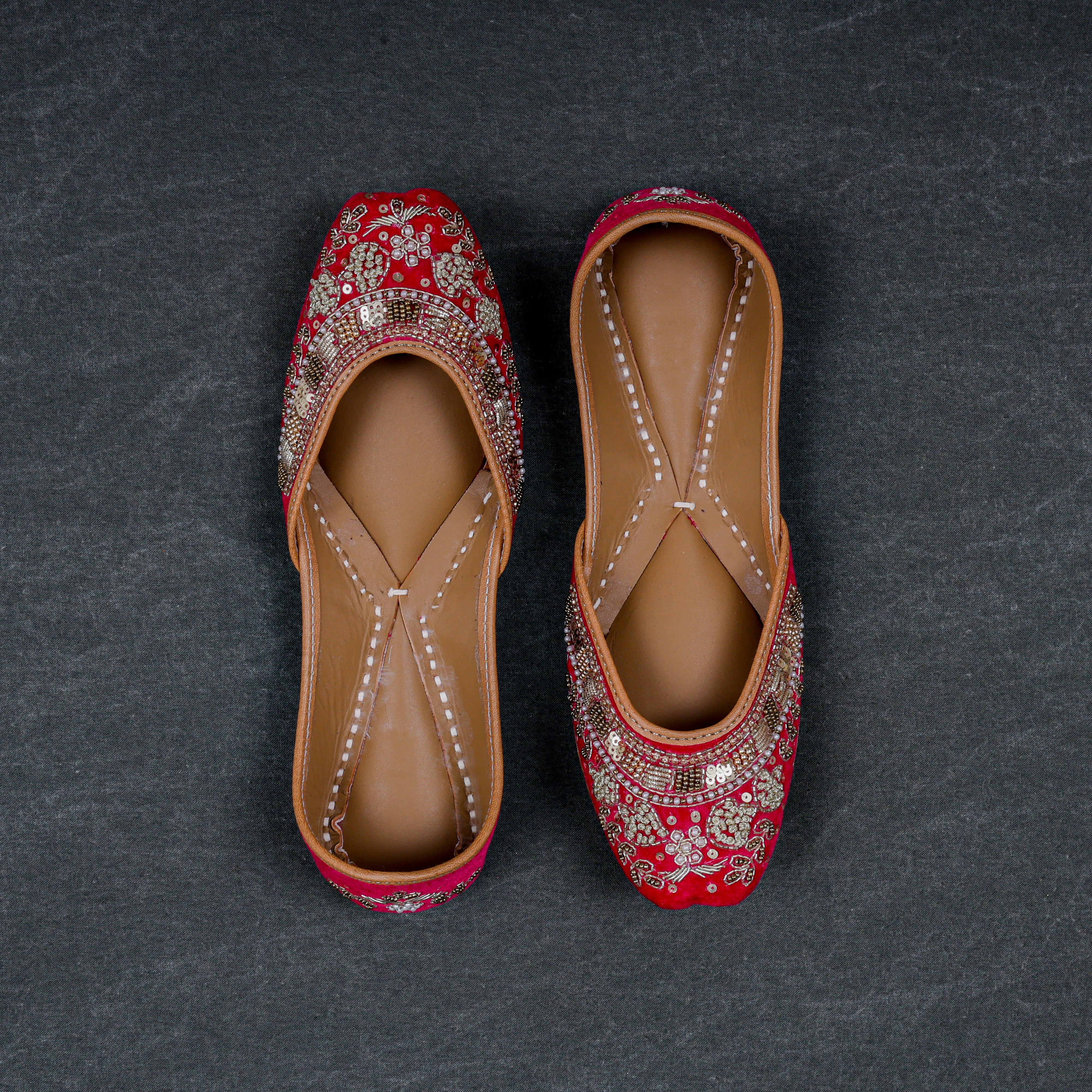 Rani Pink Velvet Fusion Jutti