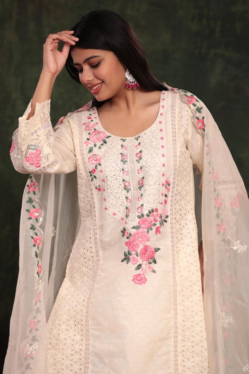Off-White Kurta Set