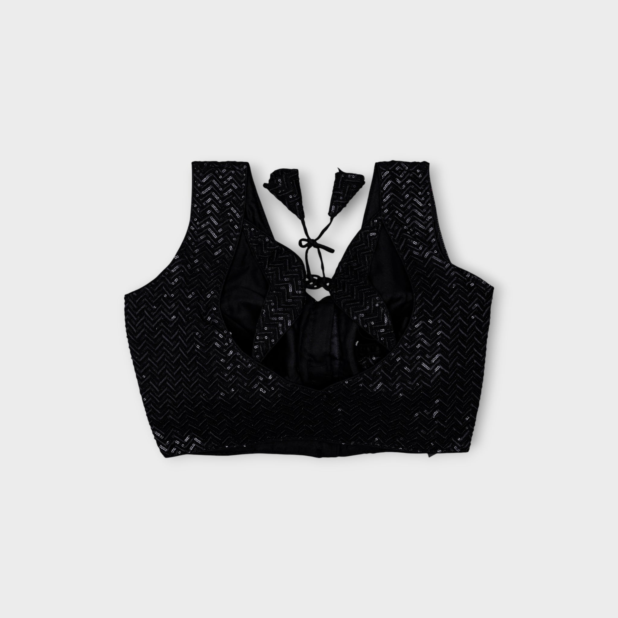 Georgette V Neck Cutout Readymade Blouse