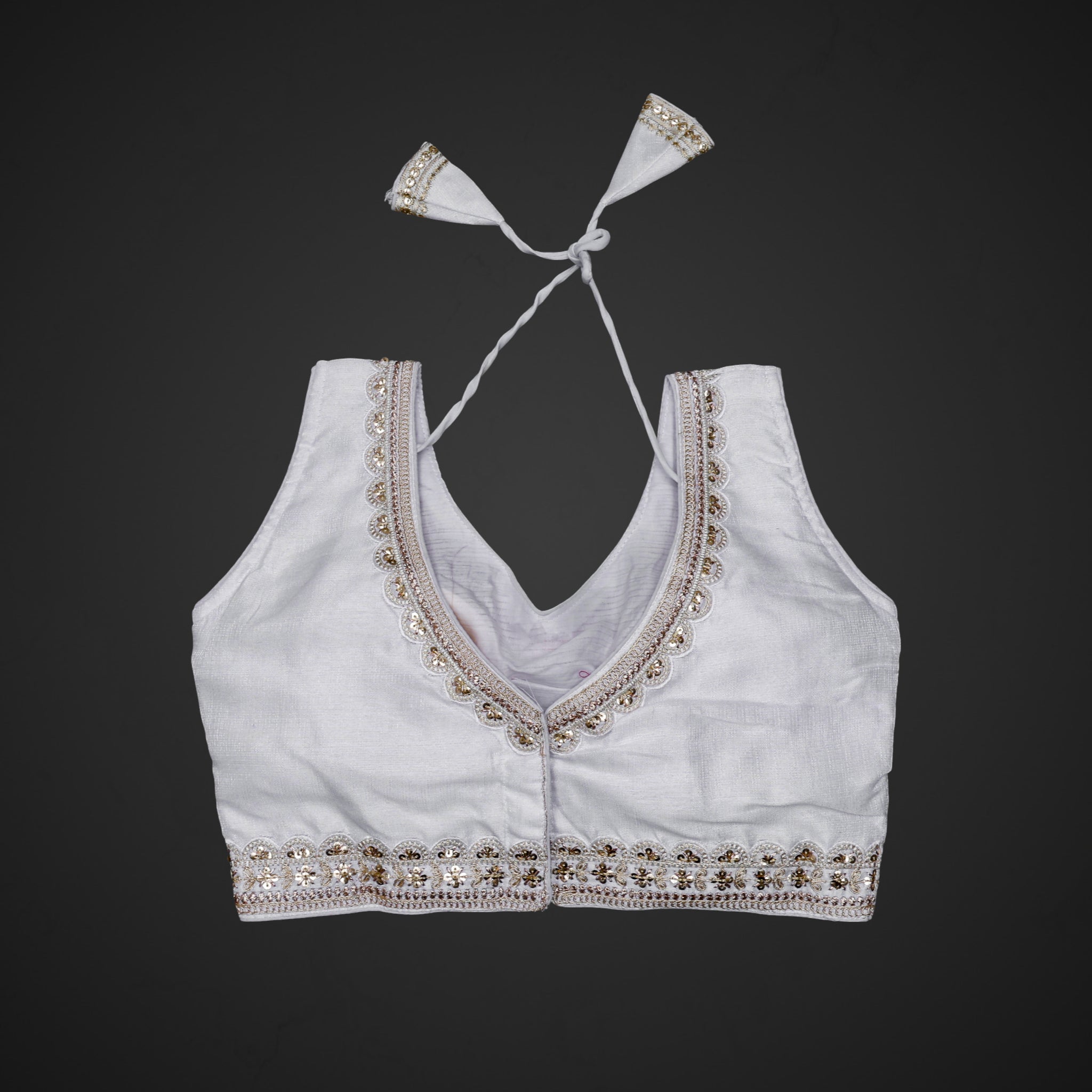 Phantom Silk V Neck Readymade Blouse