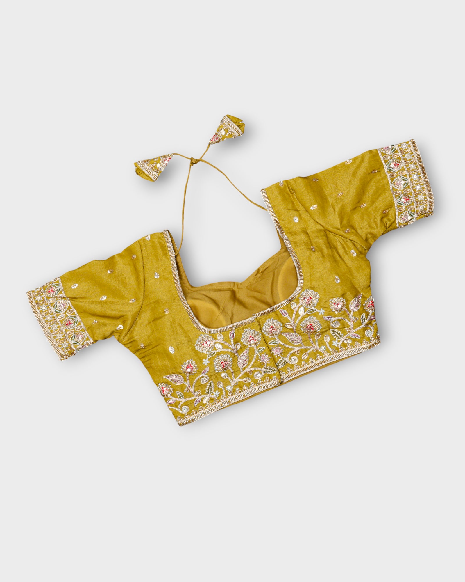 Cosmos Silk Sweetheart Neck Readymade Blouse