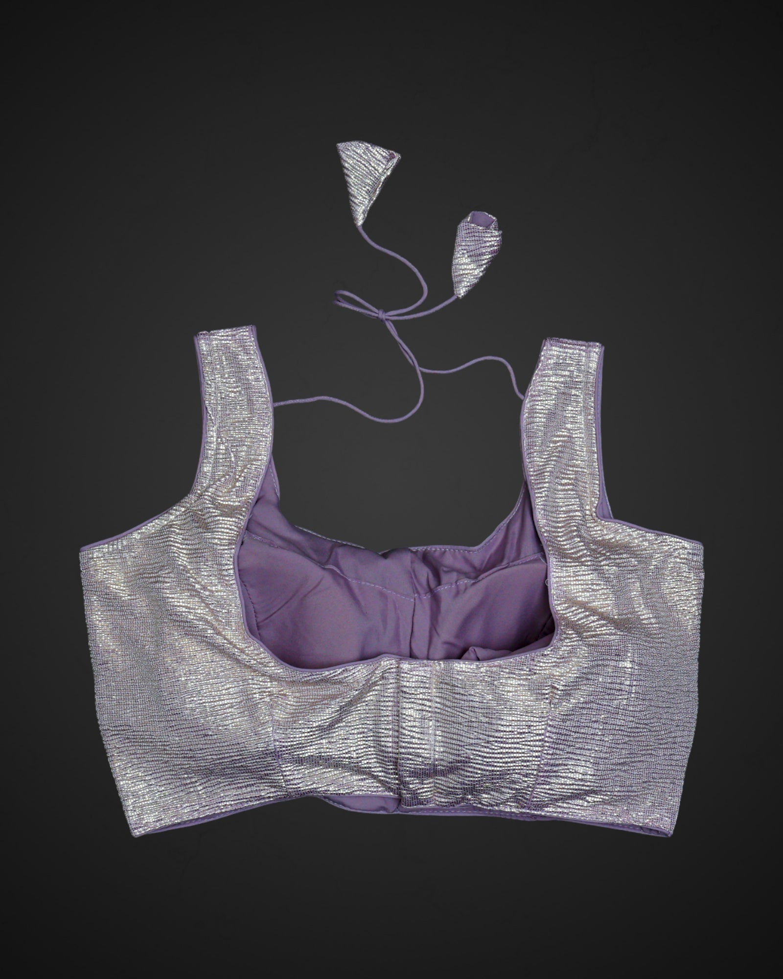 Shimmer Crush Fabric Square Neck Readymade Blouse
