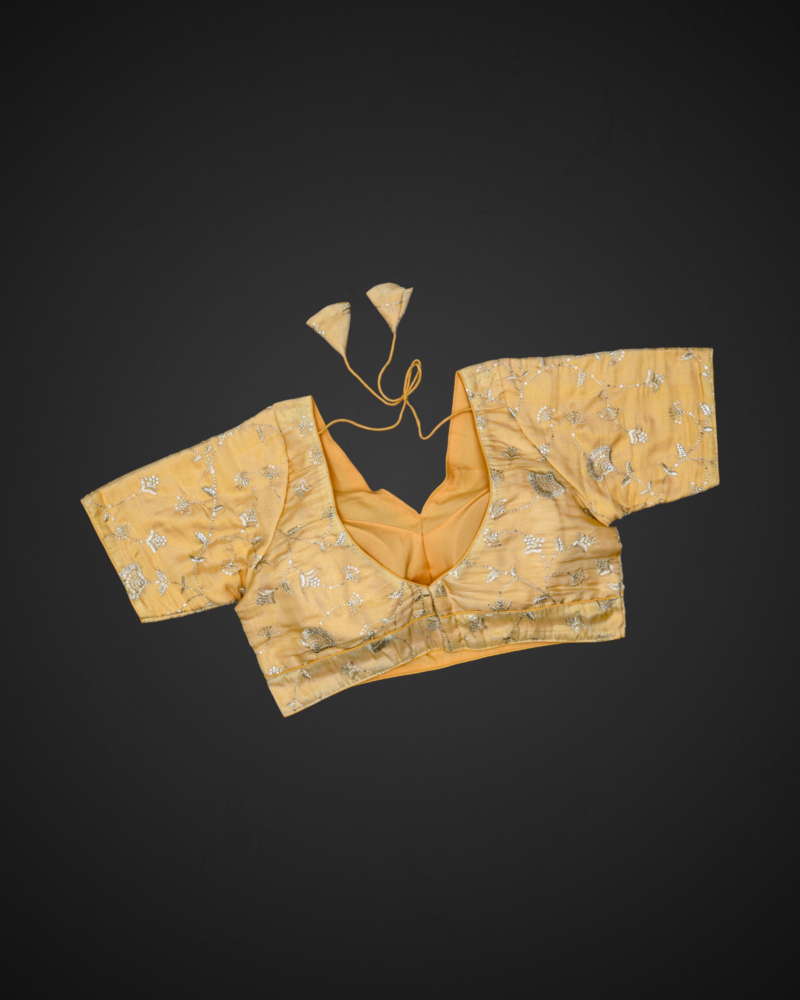 Silk V Neck Half Sleeve Readymade Blouse