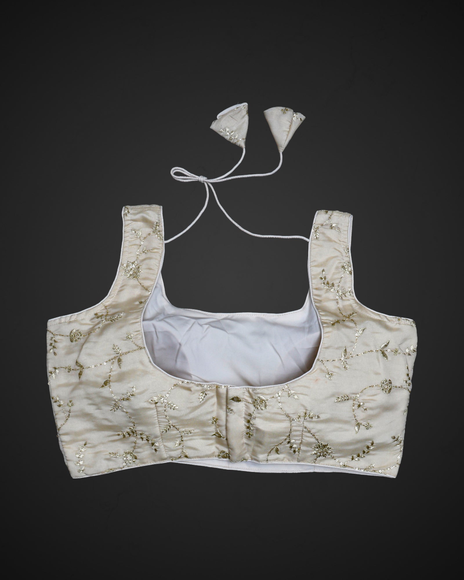 U Neck Cotton Embroidered Readymade Blouse