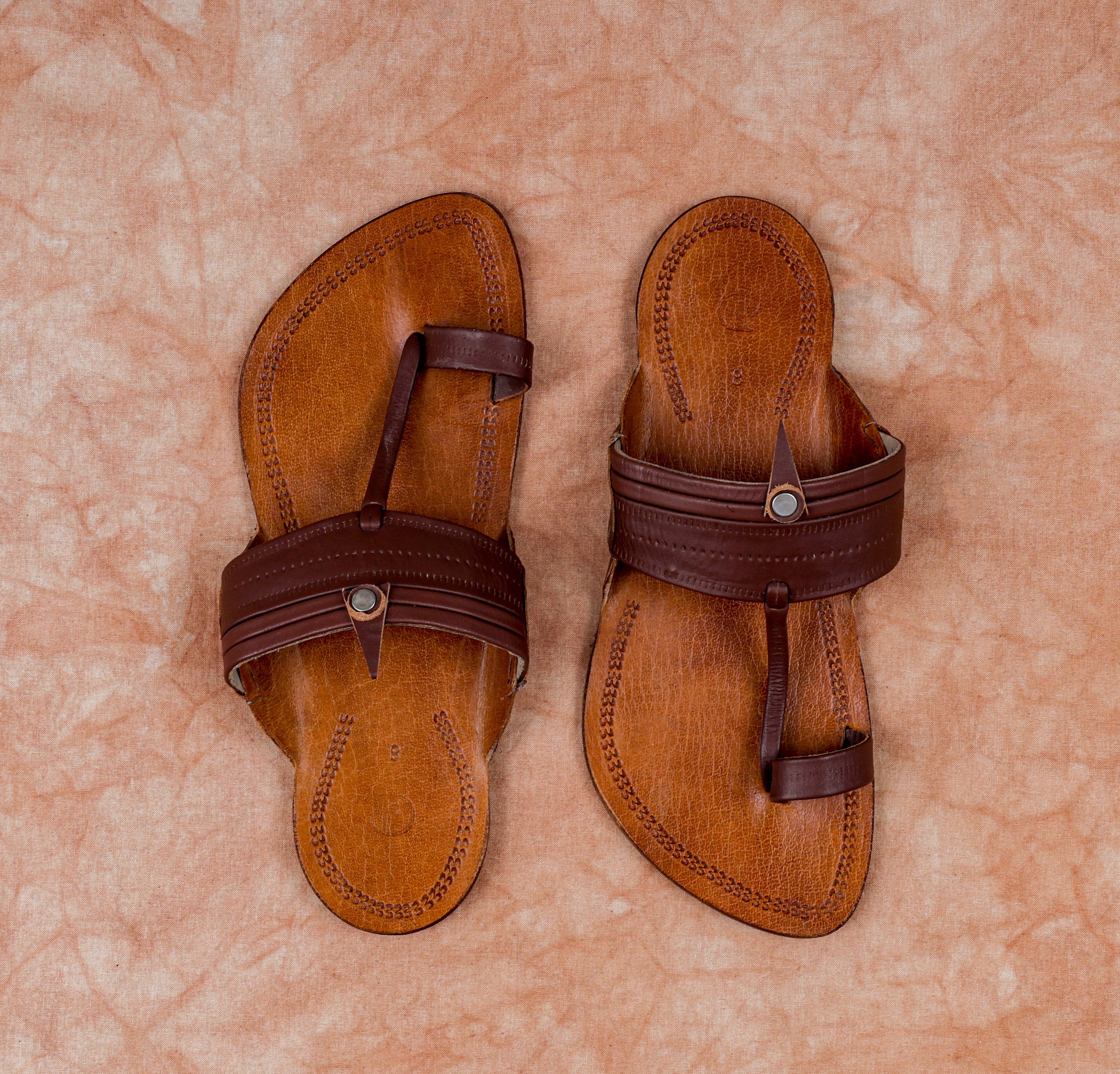 Tan Handcrafted Kolhapuri Sandals