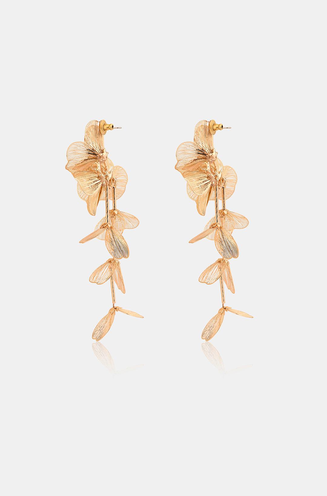 Artisan Woven Floral Filigree Earrings - Dyulokha