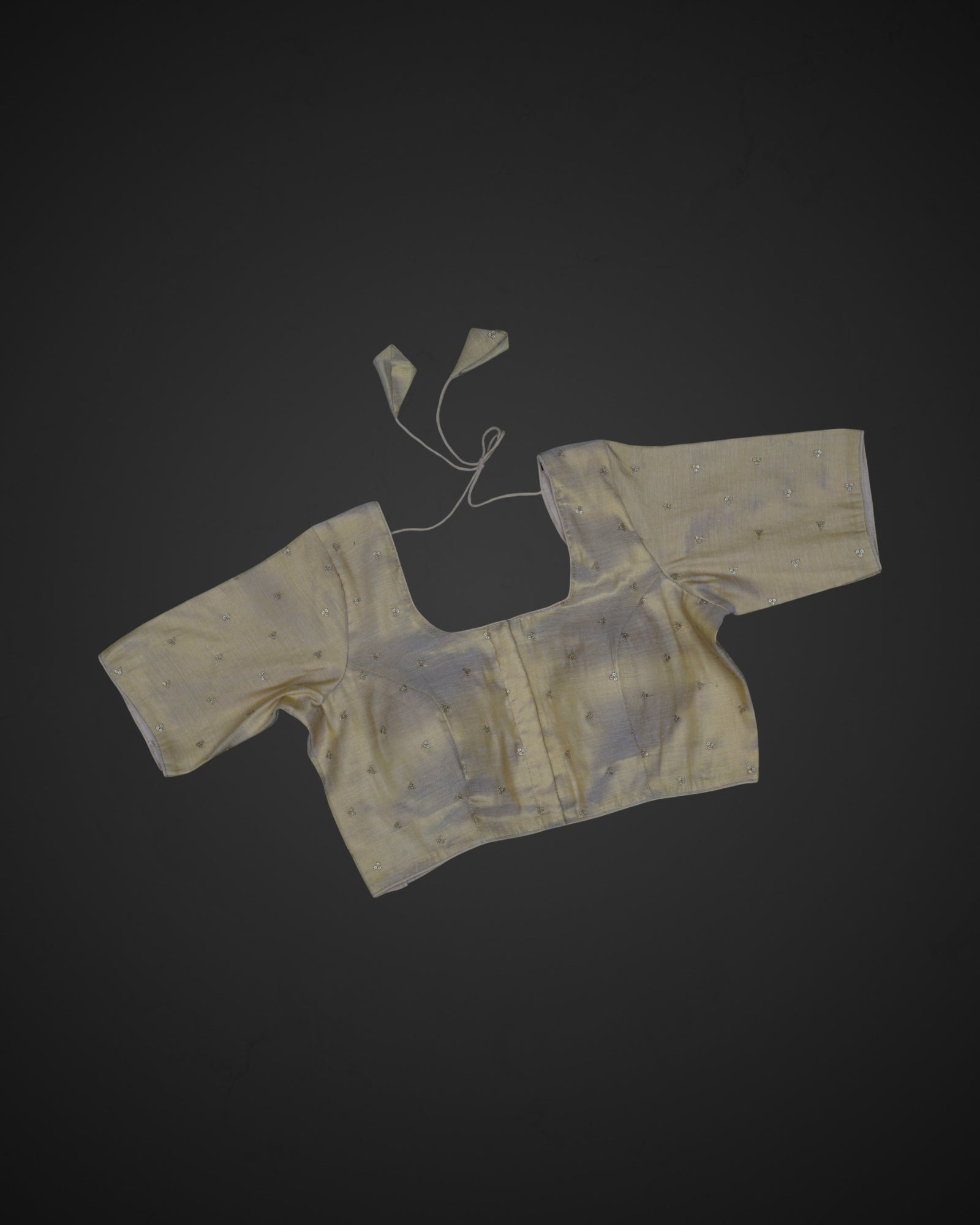 U Neck Cotton Fitted Half Sleeve Blouse