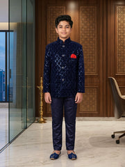 Festive Sequin Kurta Pajama Set
