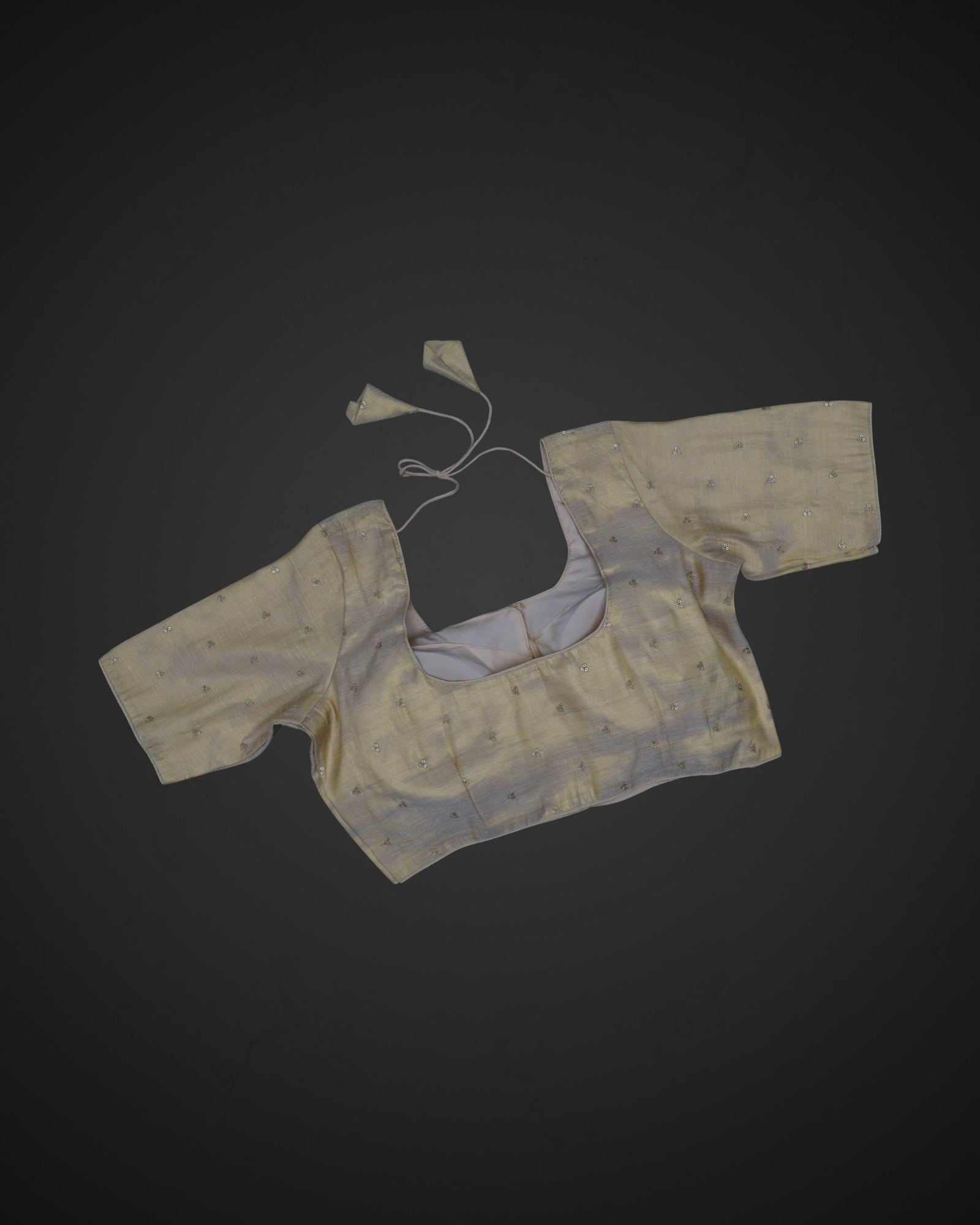 U Neck Cotton Fitted Half Sleeve Blouse