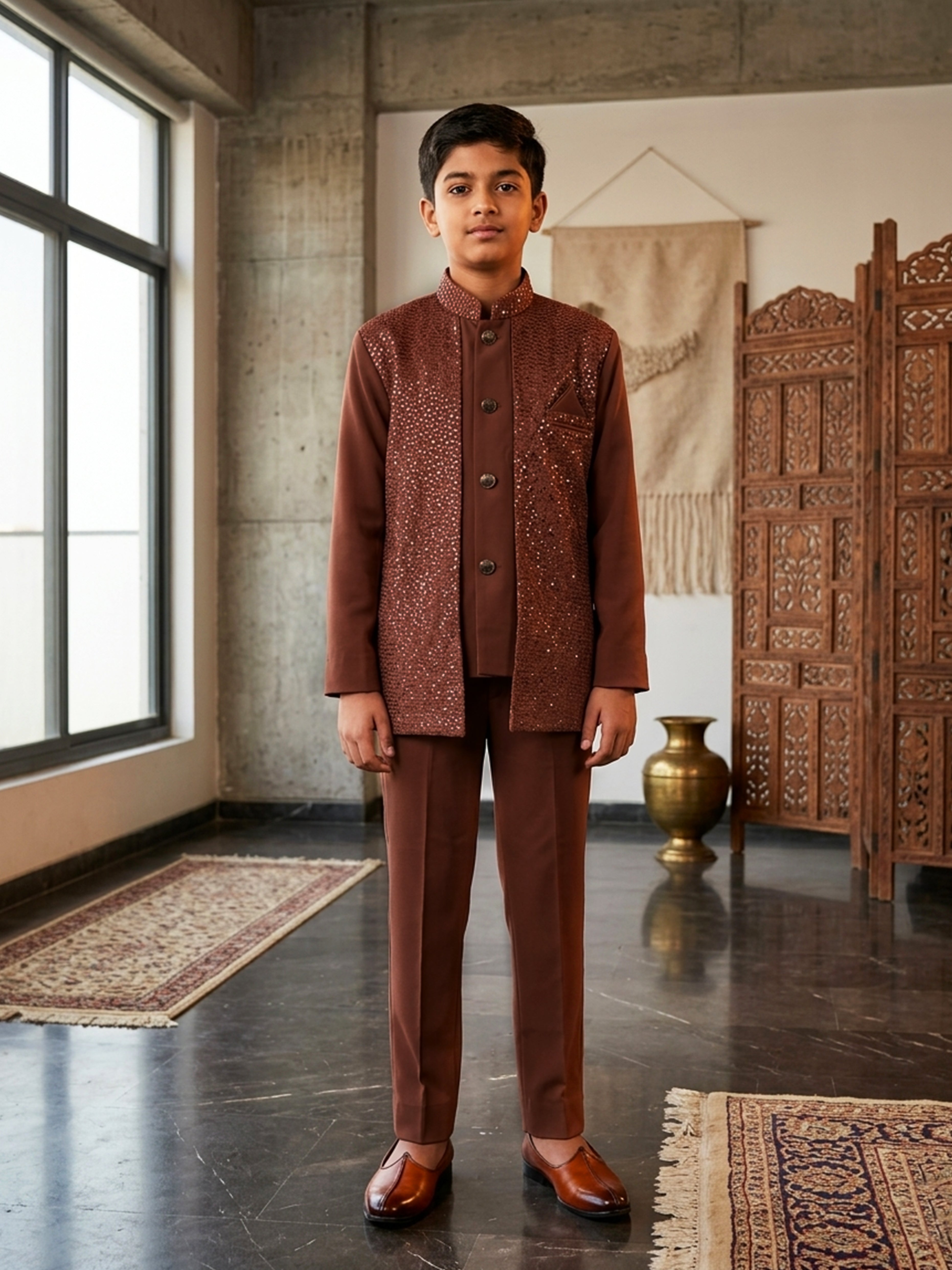 Embrace Tradition Sequin Embroidered Fusion Wear