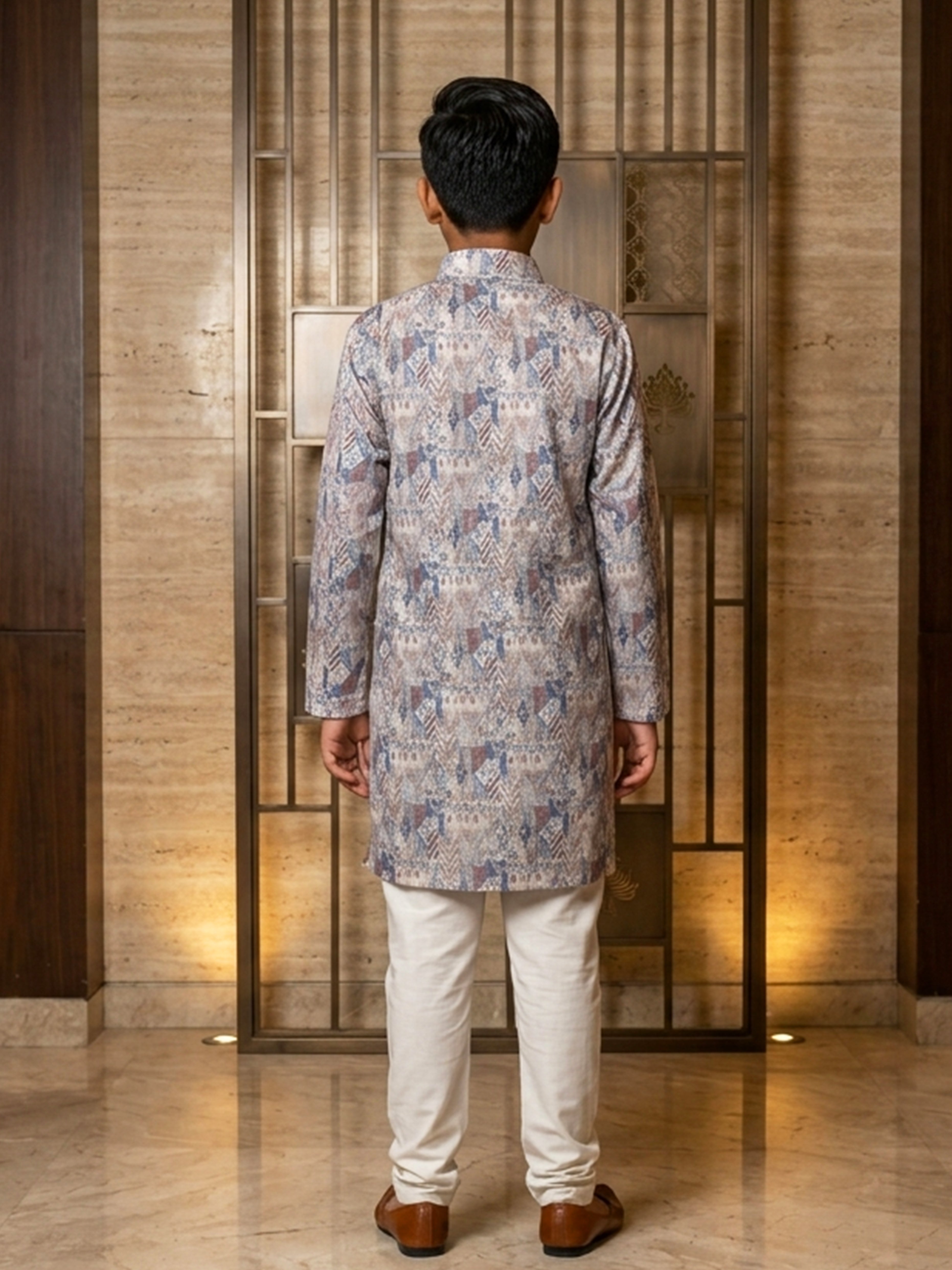 Block Print Cotton Kurta Pajama Set