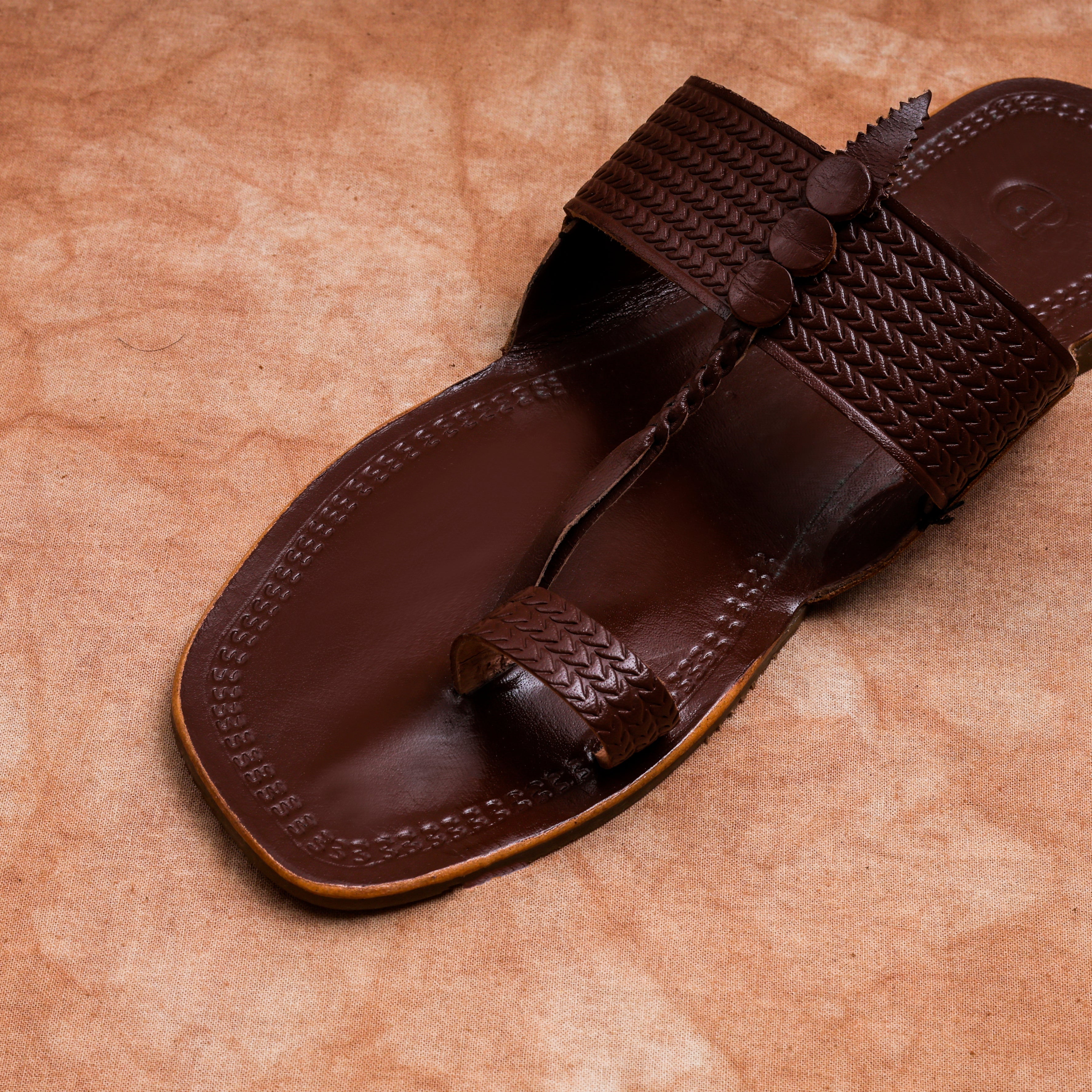 Handcrafted Brown Leather Kolhapuri Sandals