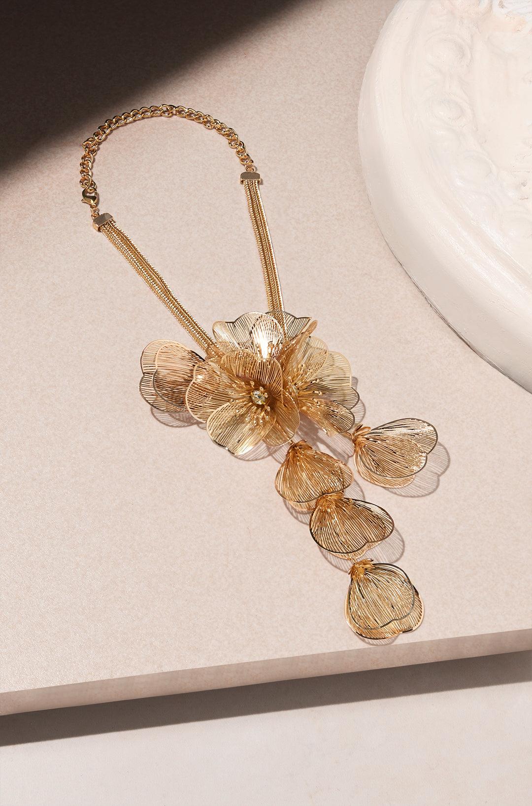 Timeless Beauty Floral Filigree Necklace - Dyulokha