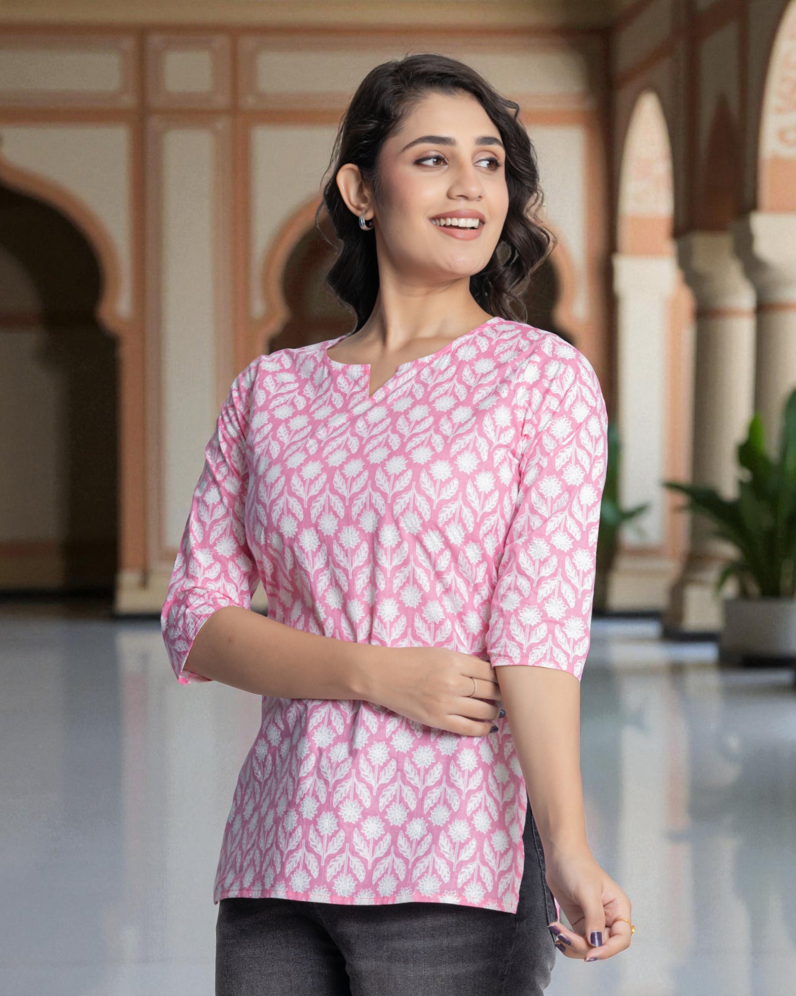 Artistic Printed Cotton Kurta