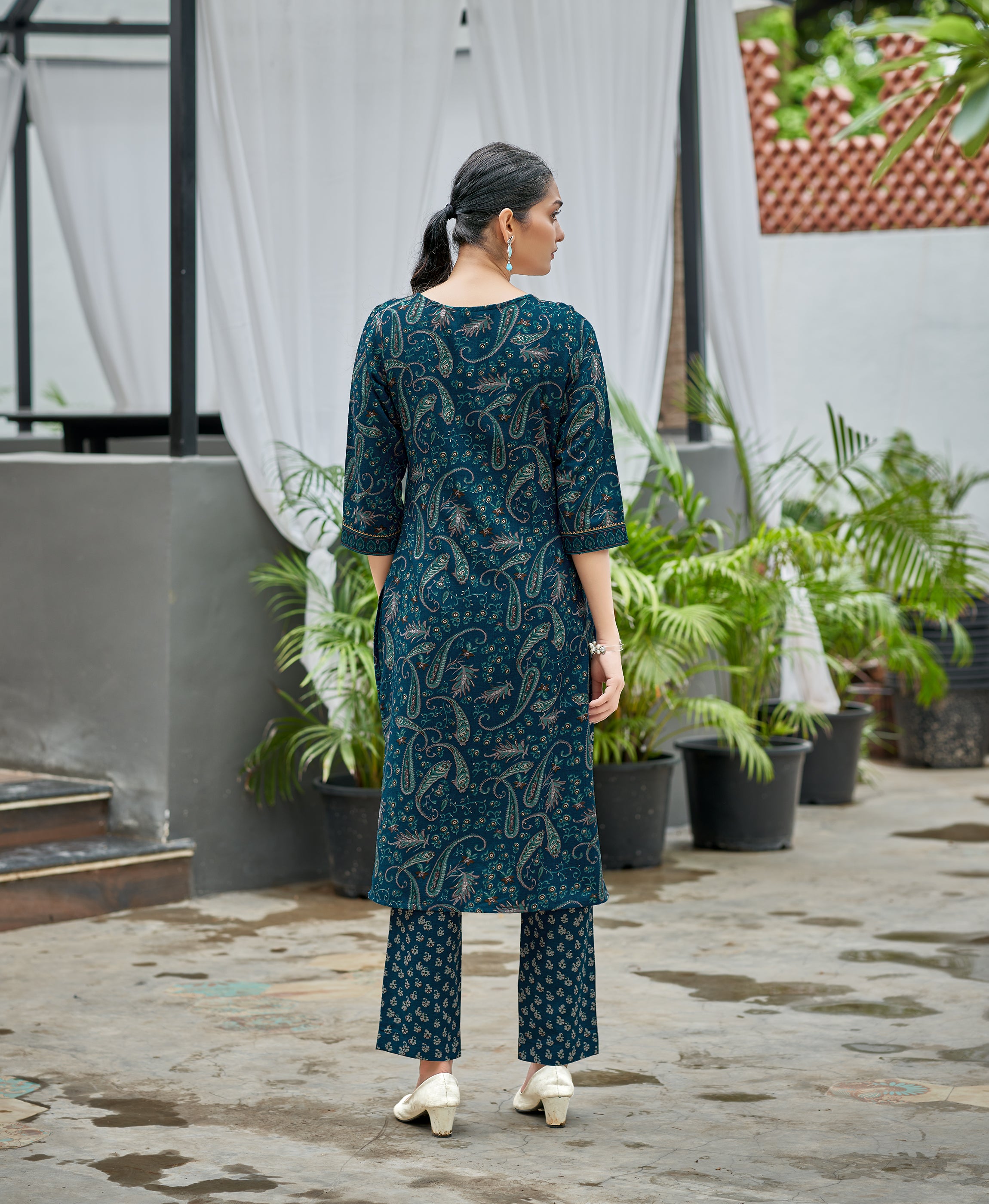 Floral Printed Cotton Kurta
