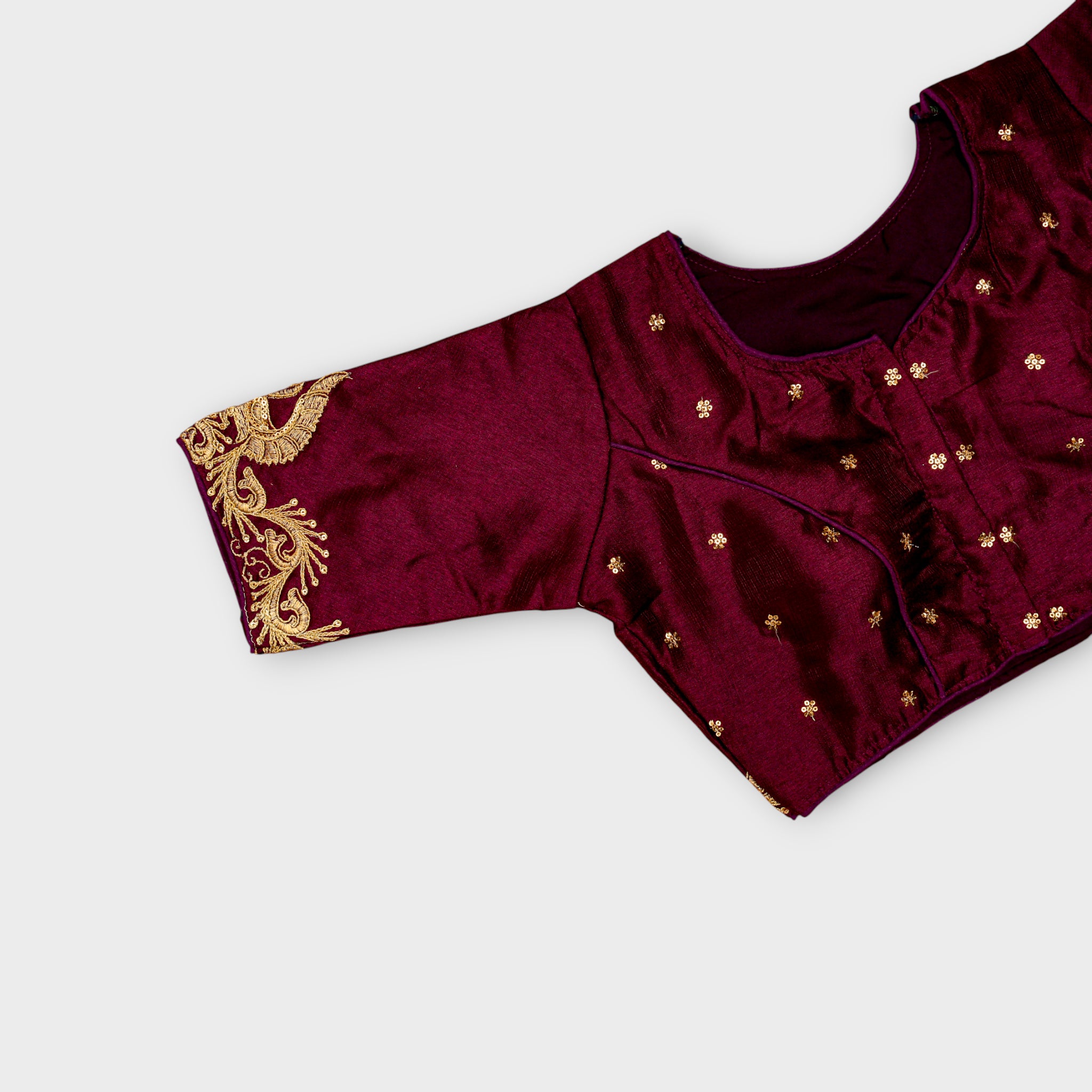 Peacock Design Cosmos Silk Readymade Blouse
