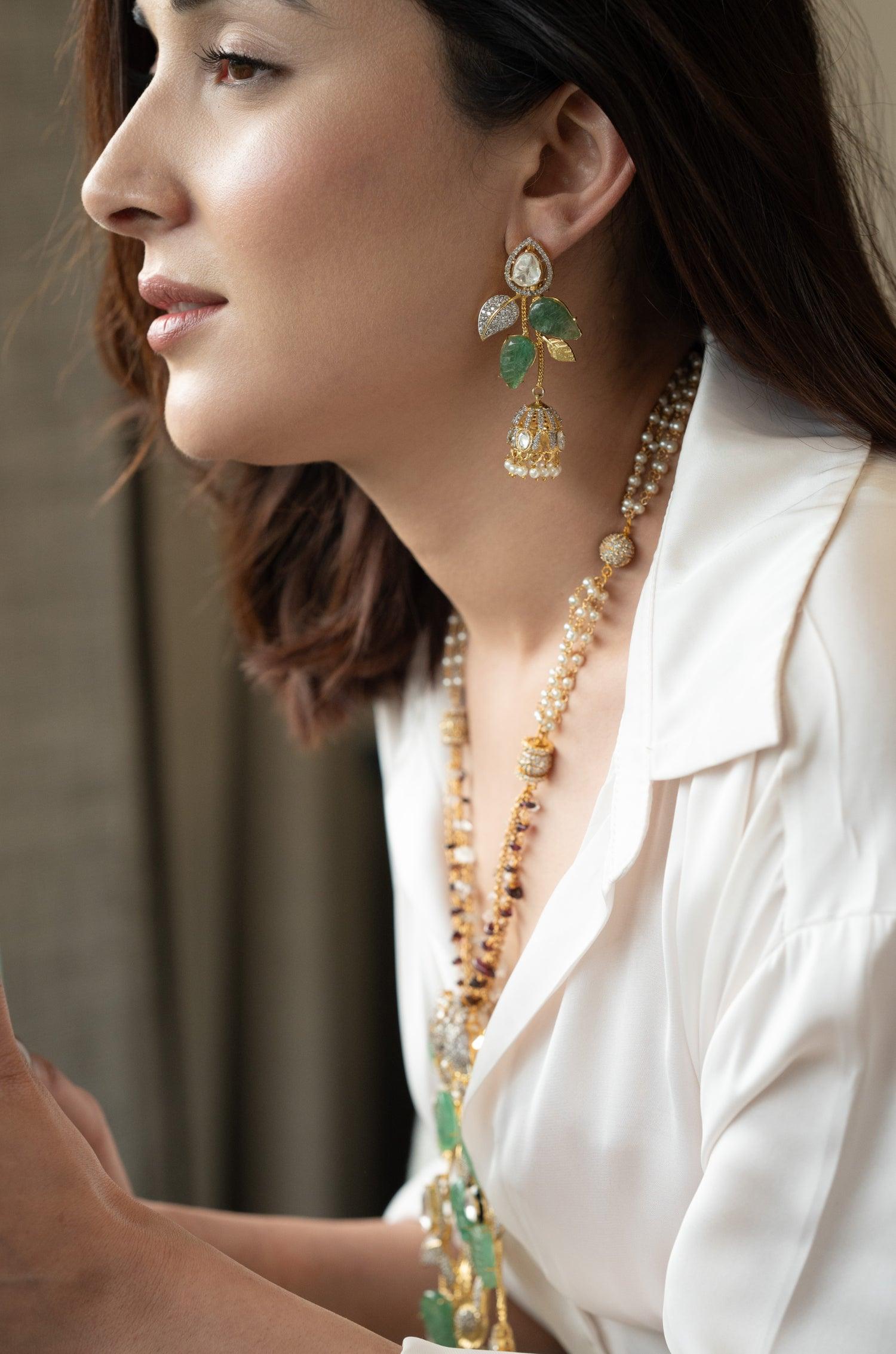 Mint and Pearl Harmony Necklace Set - Dyulokha