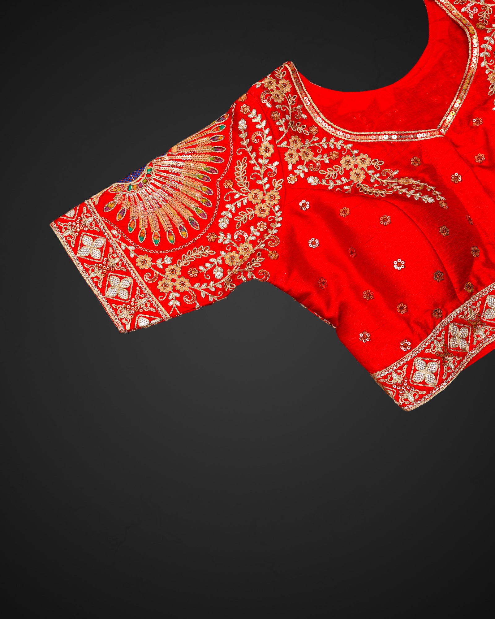 Silk Modern Cutout Readymade Blouse