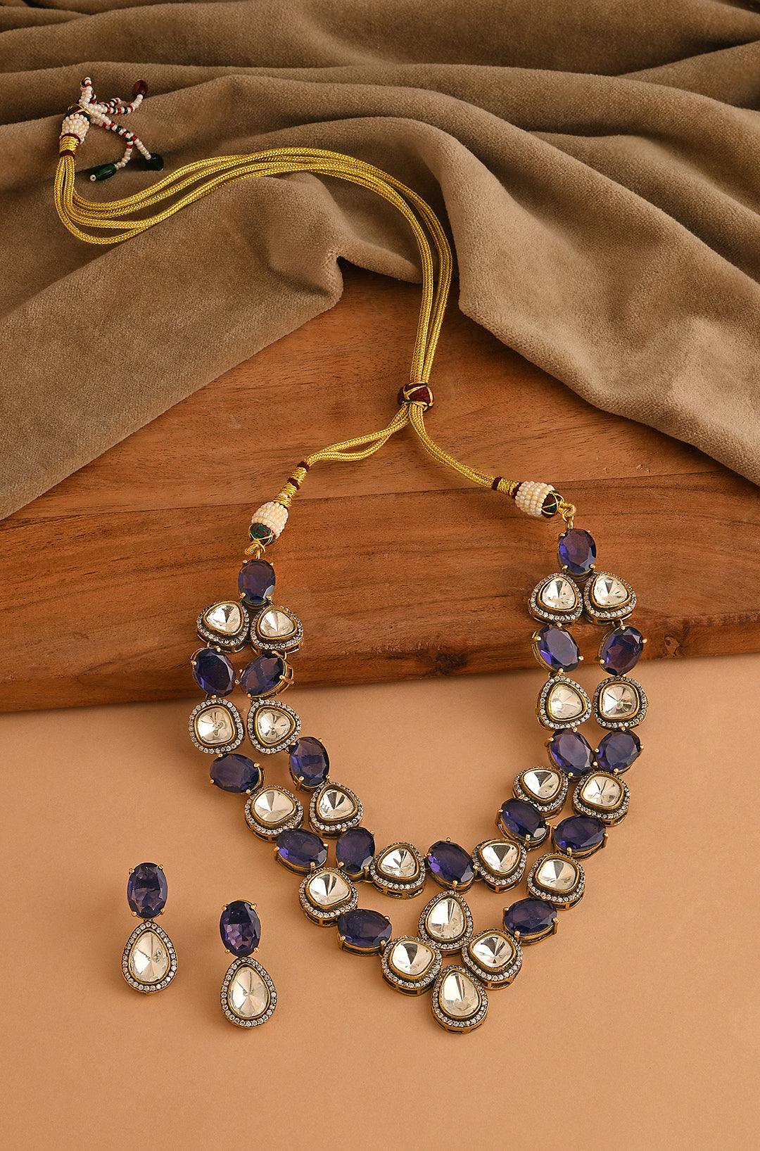Amethyst Elegance Victorian Necklace Set - Dyulokha