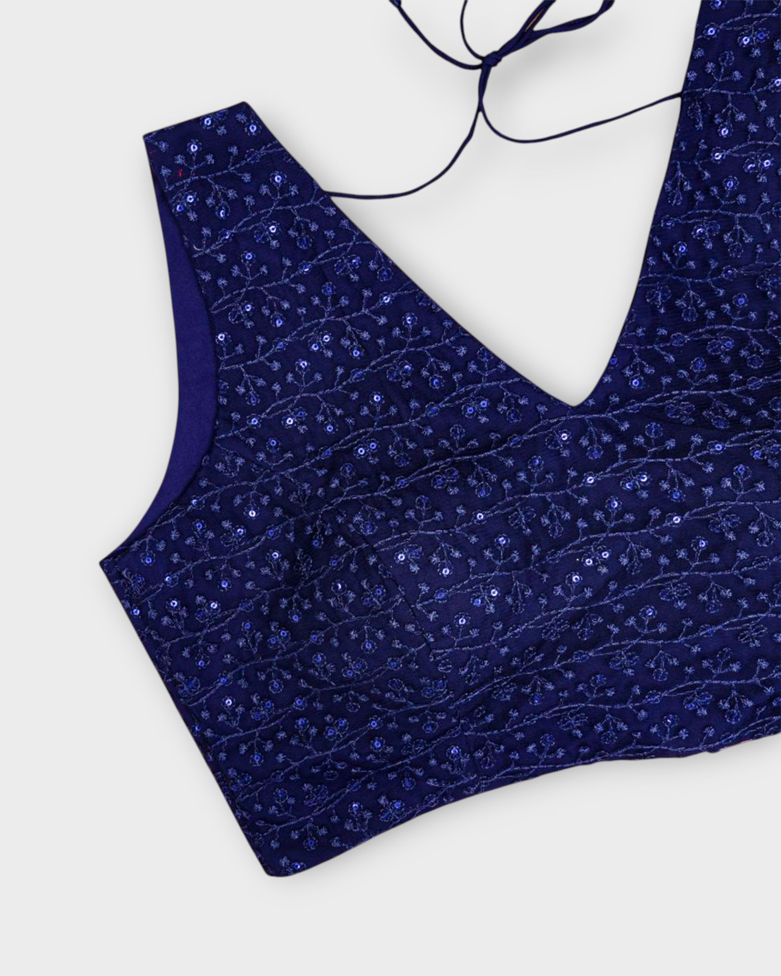 V Neck Embroidered Cotton Readymade Blouse