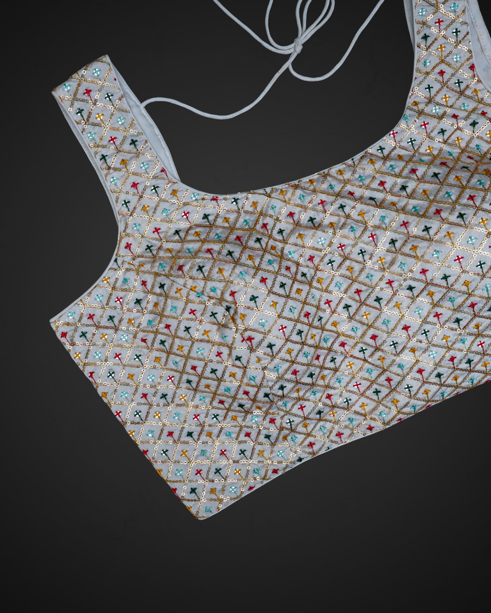 Raw Silk Square Neck Readymade Blouse