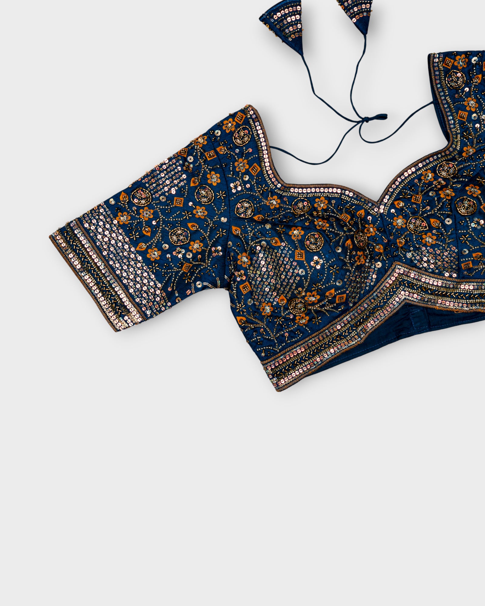 Cosmos Silk Embroidered Readymade Blouse