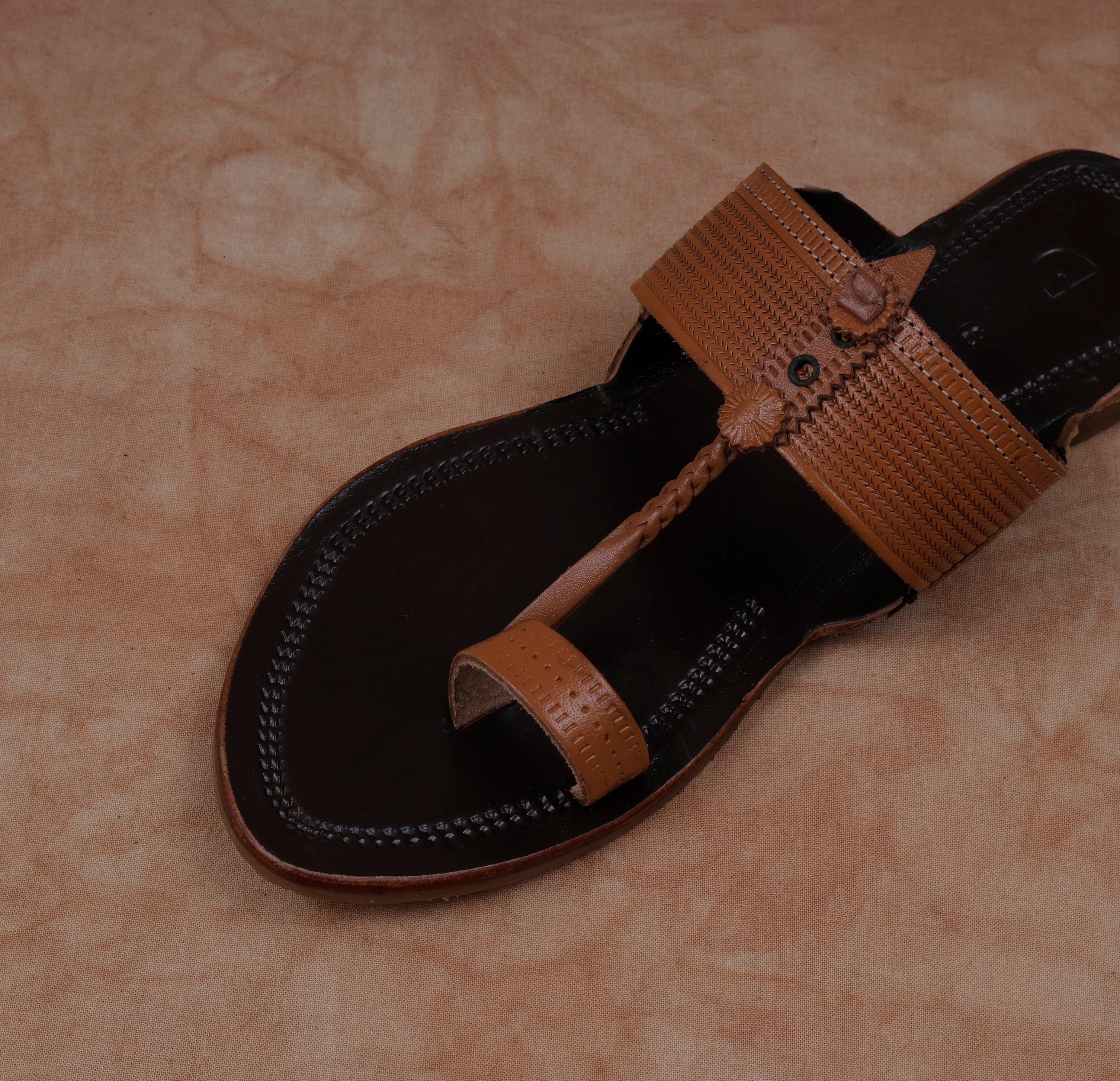 Brown Artisan Leather Kolhapuri Sandals