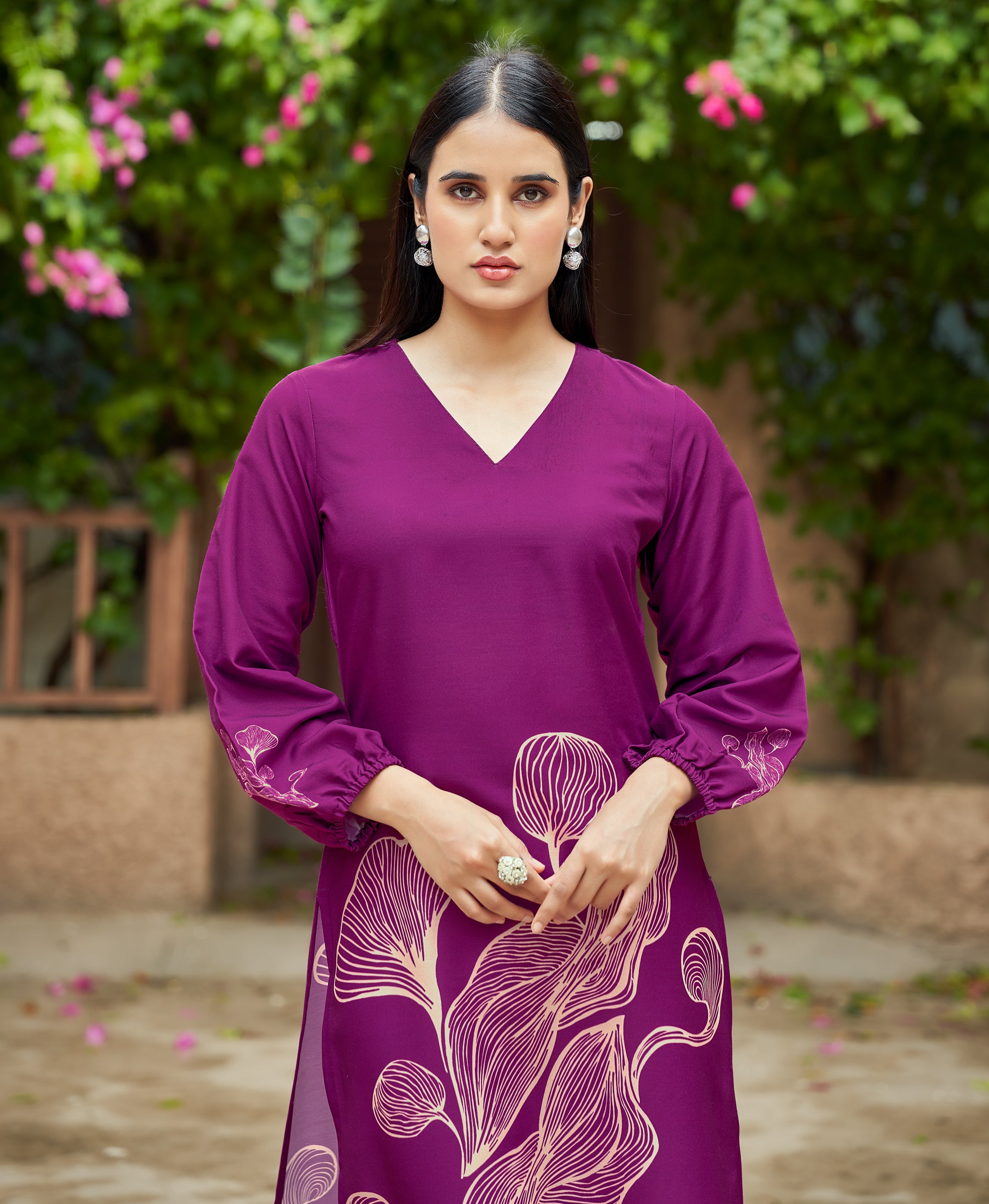 Botanical Rayon Printed Kurta