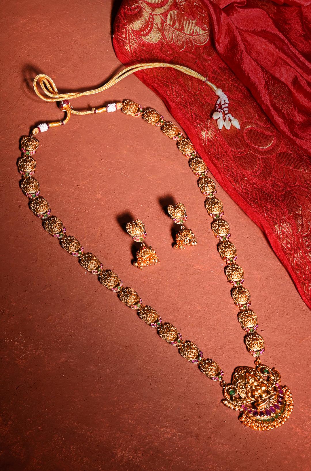 Sacred Temple Long Necklace Set - Dyulokha