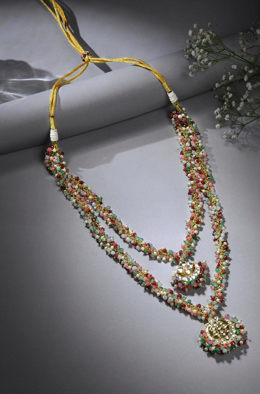 Rainbow Radiance Kundan Necklace - Dyulokha