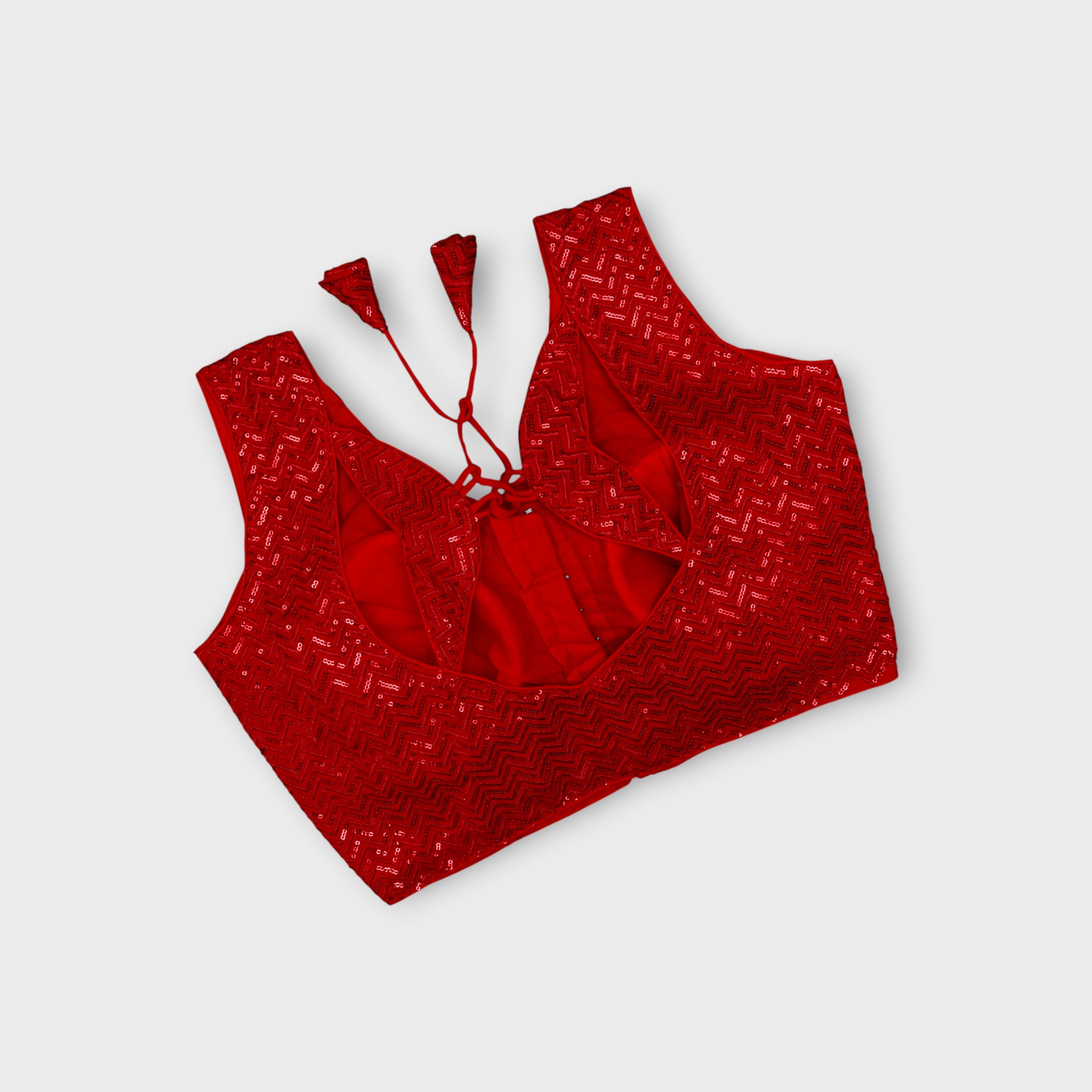Georgette V Neck Cutout Readymade Blouse