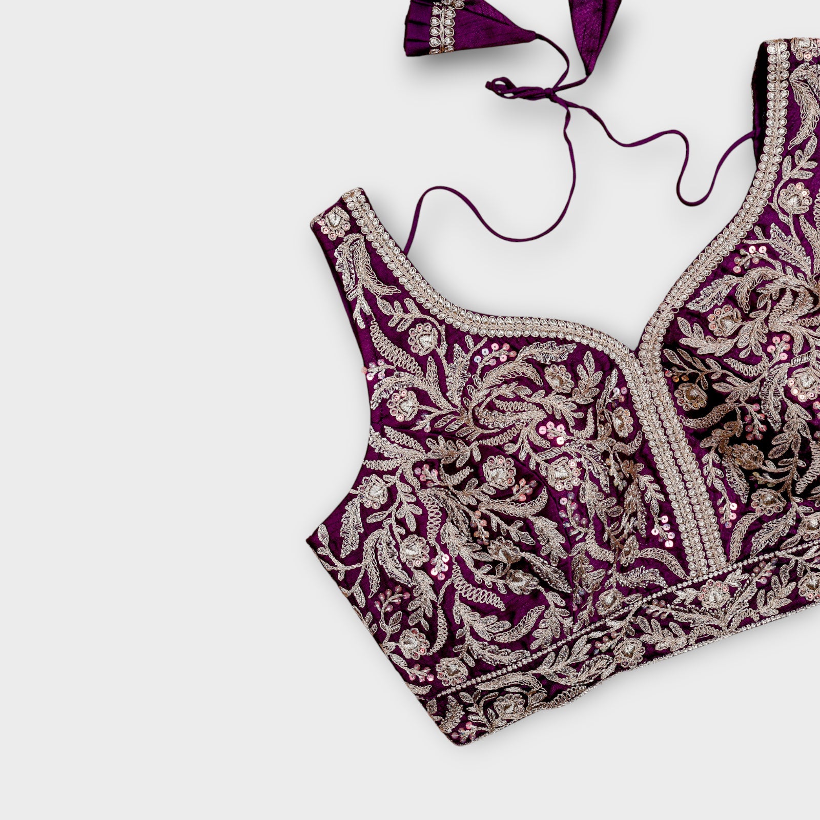Silk Tailored Blouse With Detailed Design