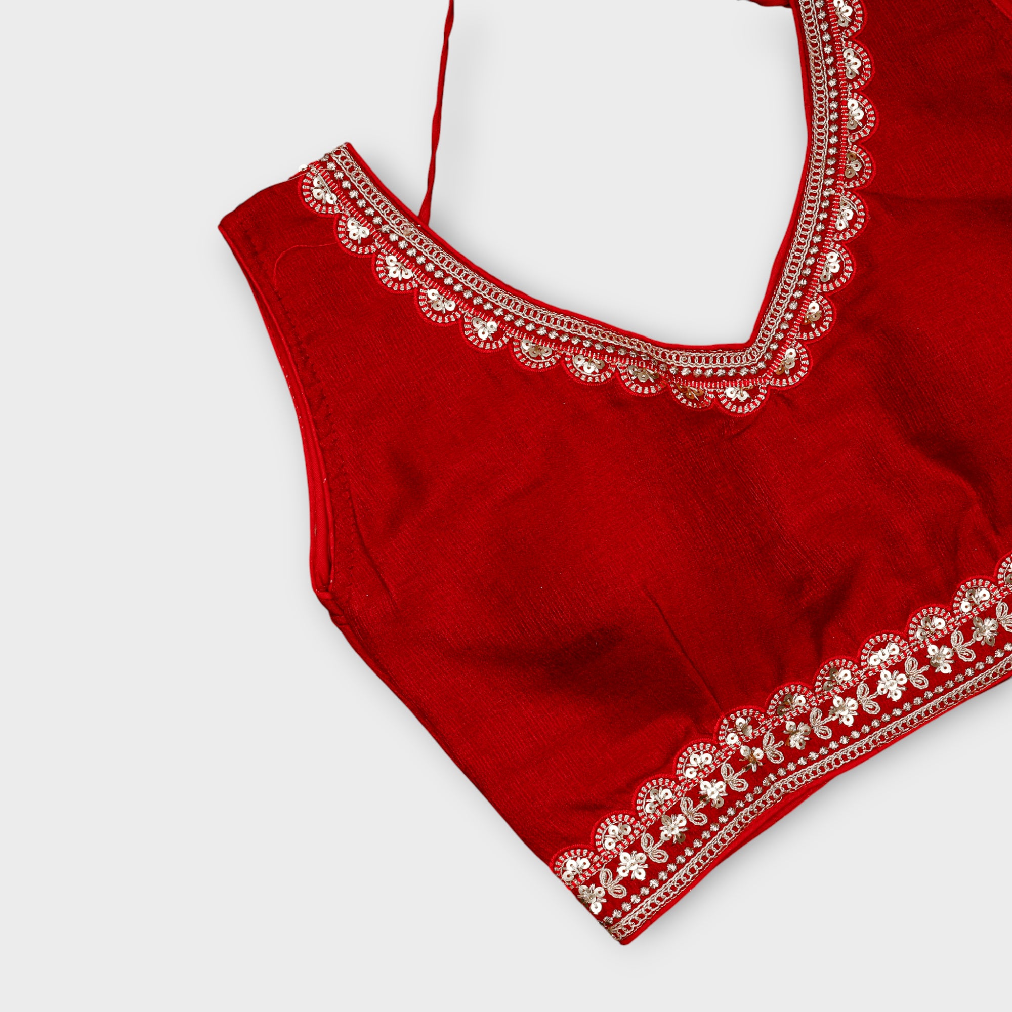 Phantom Silk V Neck Readymade Blouse