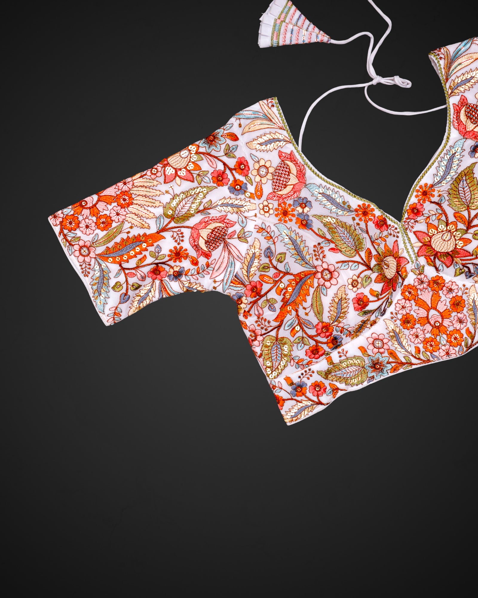 V Neck Georgette Readymade Blouse