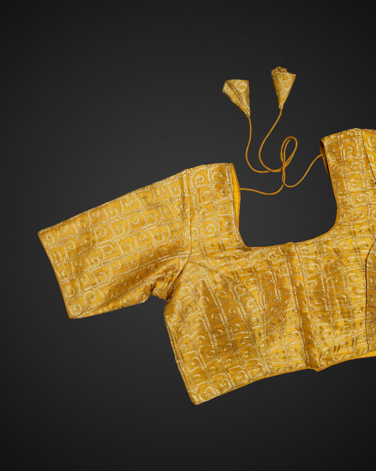 Soft Tissue Deep Back Readymade Blouse