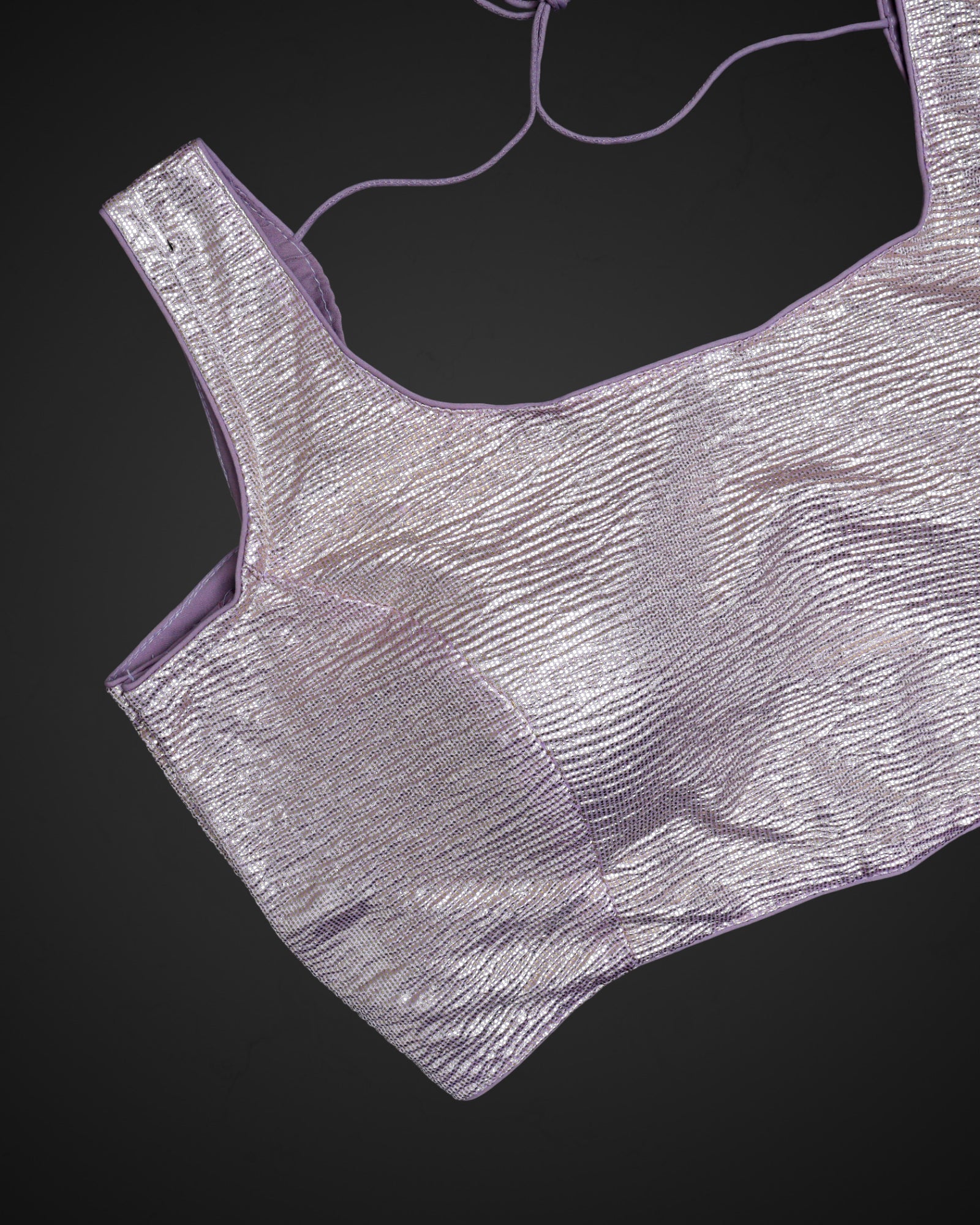 Shimmer Crush Fabric Square Neck Readymade Blouse
