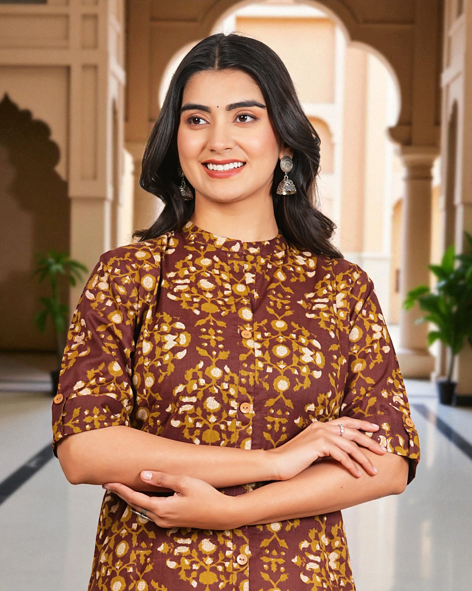 Cotton Thread Embroidered Kurta