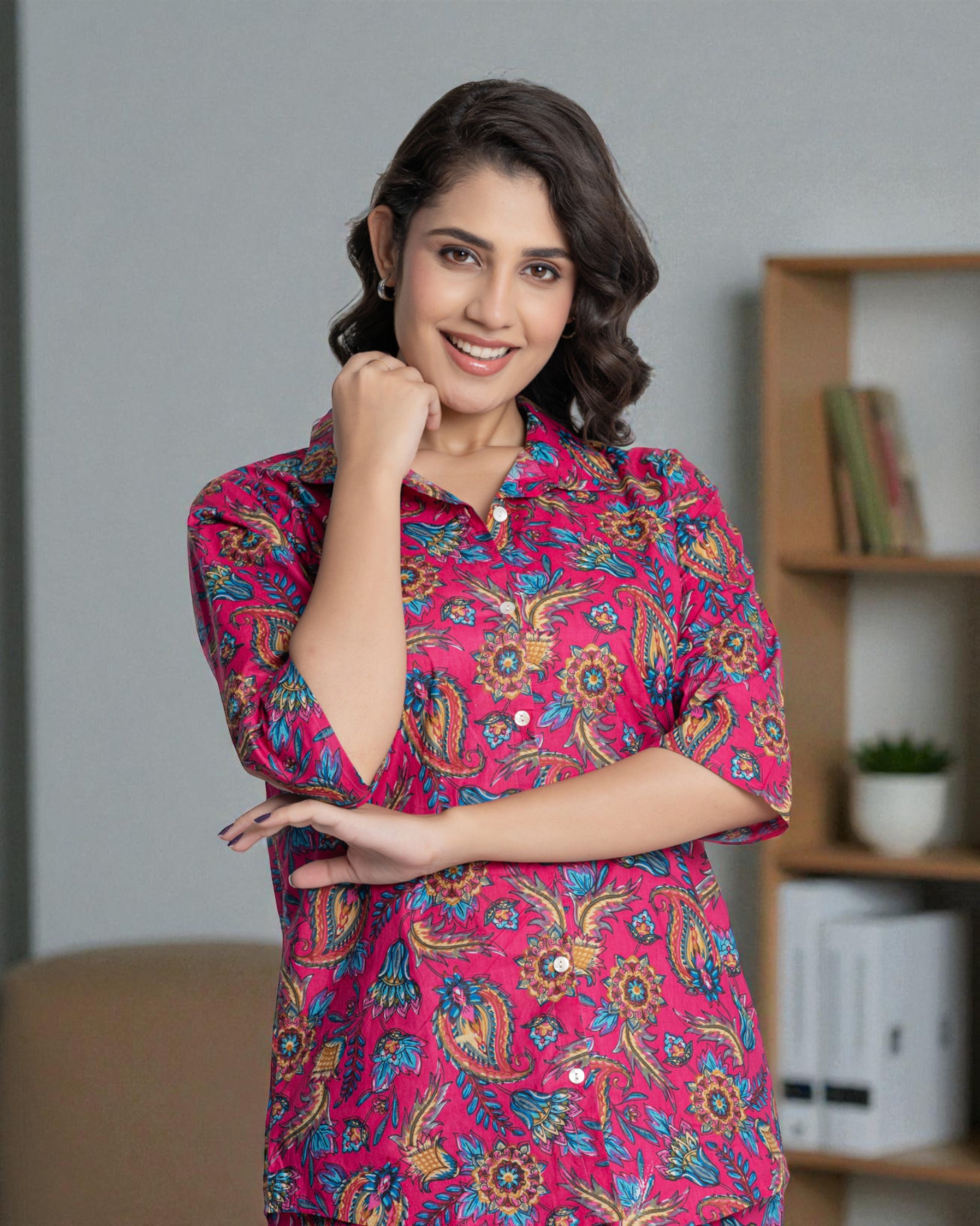 Floral Cord Set With Elegant Embroidery