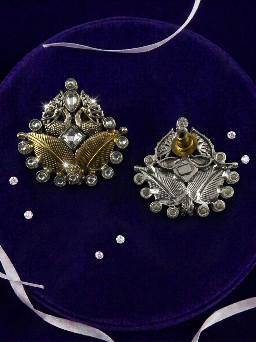 Golden Leaf Studs