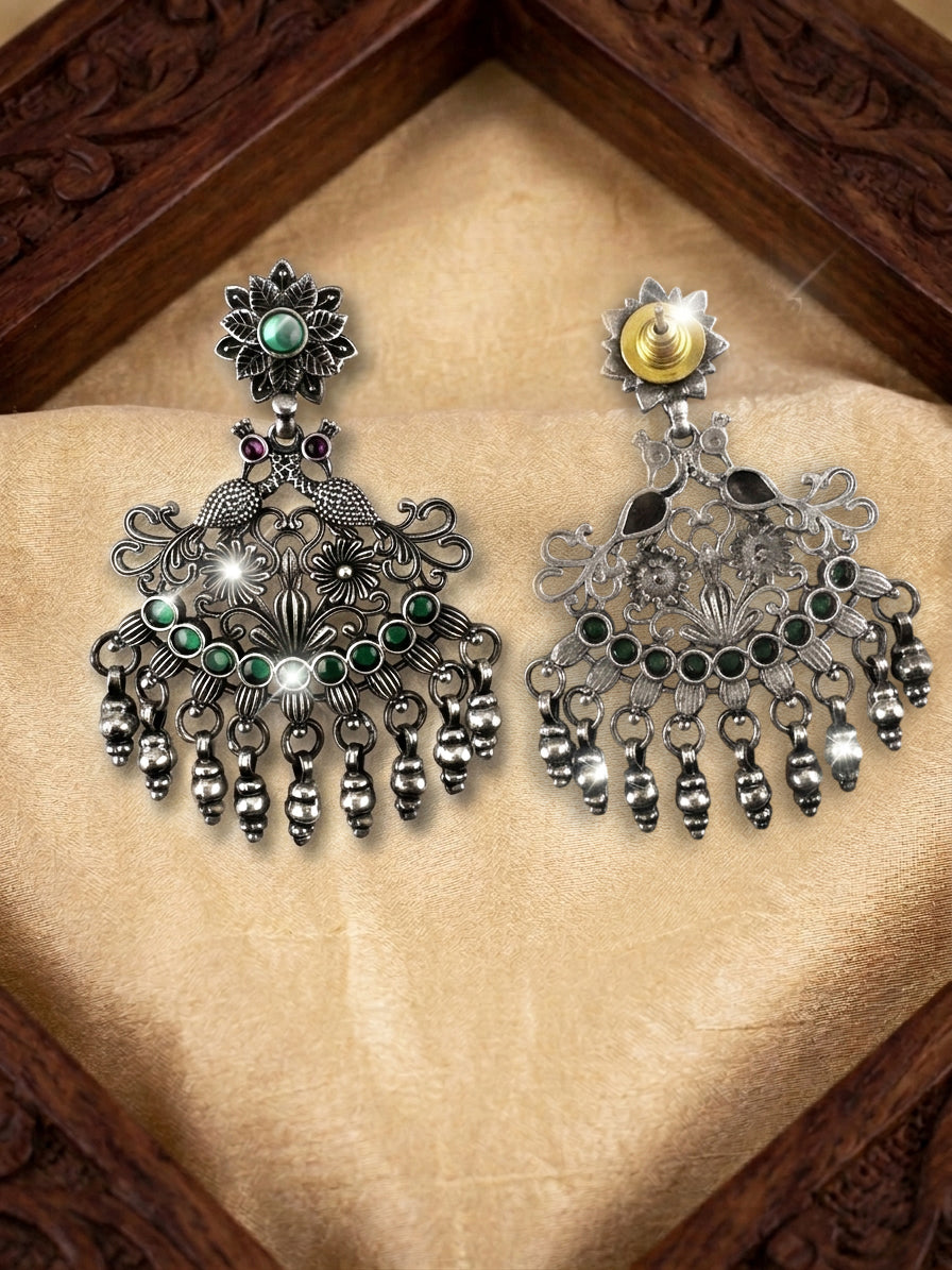 Graceful Peacock Danglers