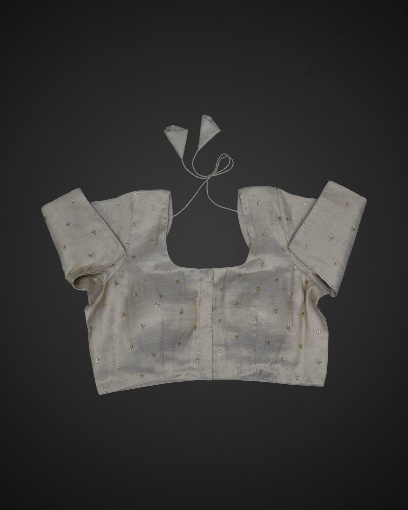 U Neck Cotton Fitted Half Sleeve Blouse
