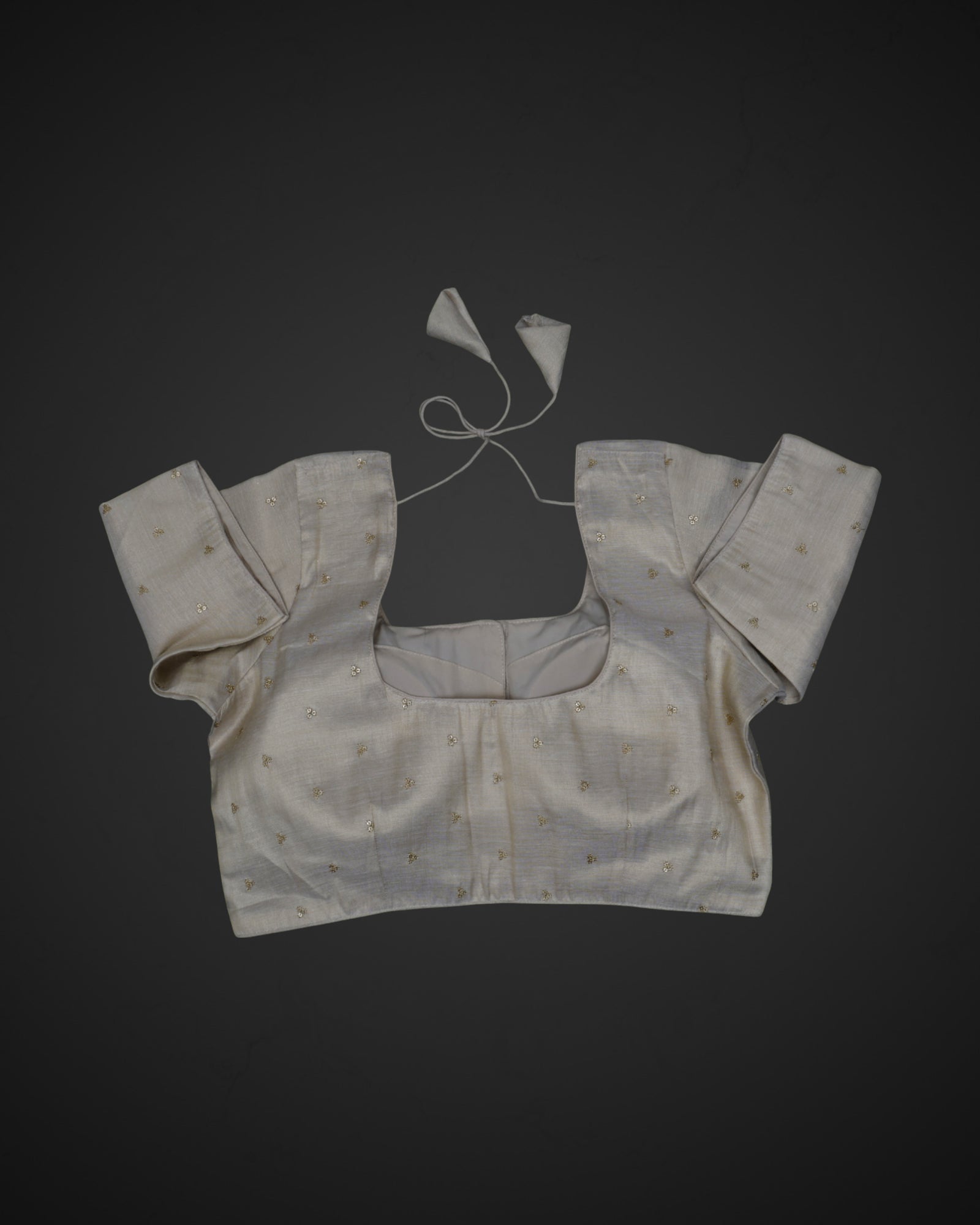U Neck Cotton Fitted Half Sleeve Blouse