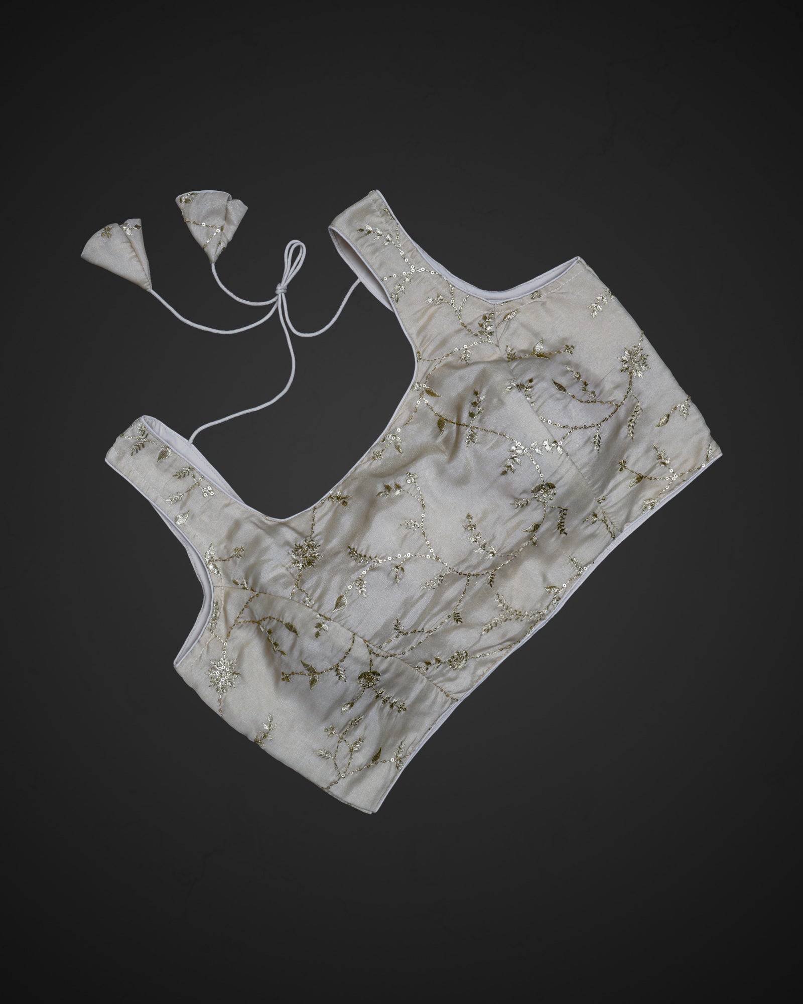 U Neck Cotton Embroidered Readymade Blouse