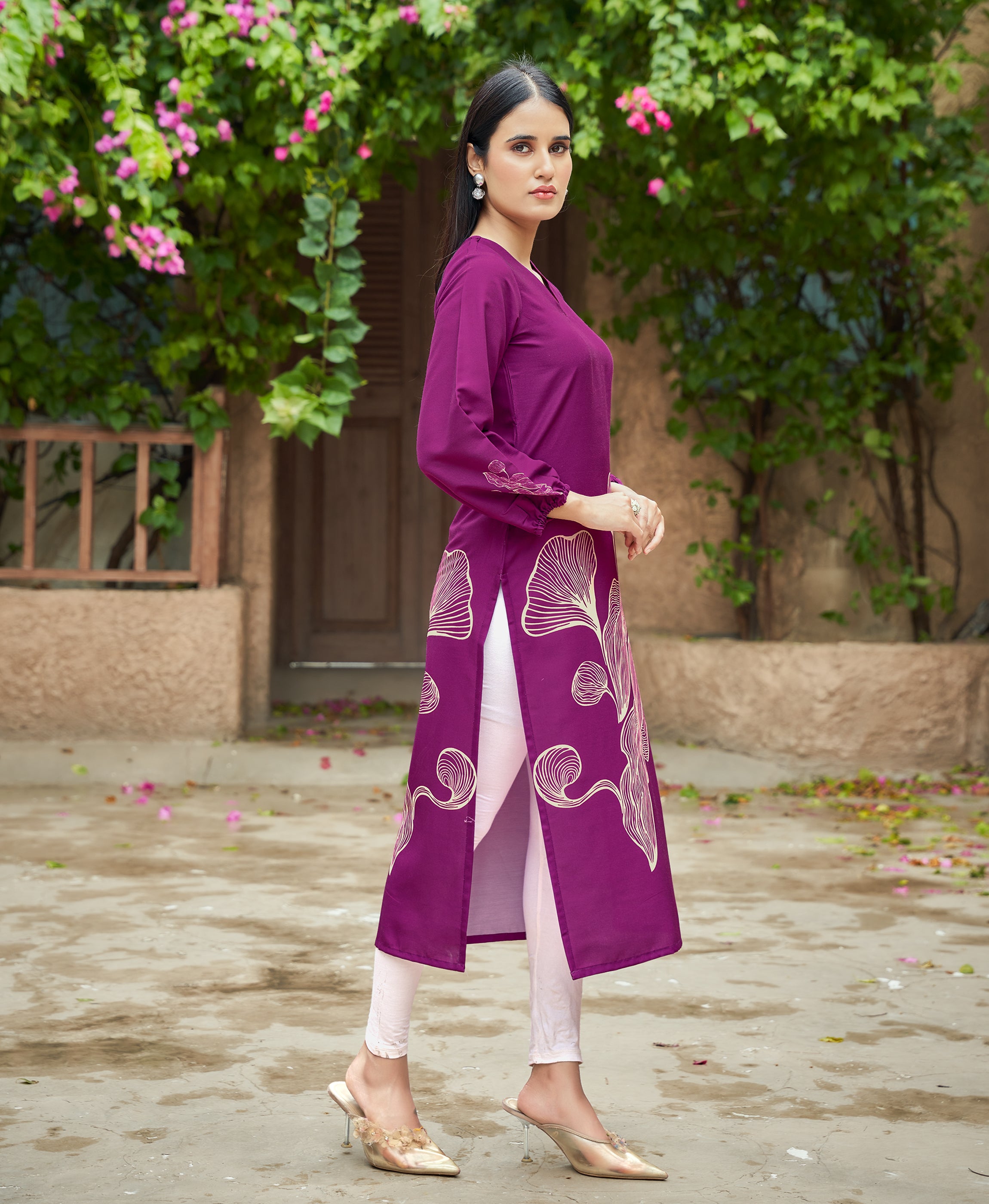 Botanical Rayon Printed Kurta