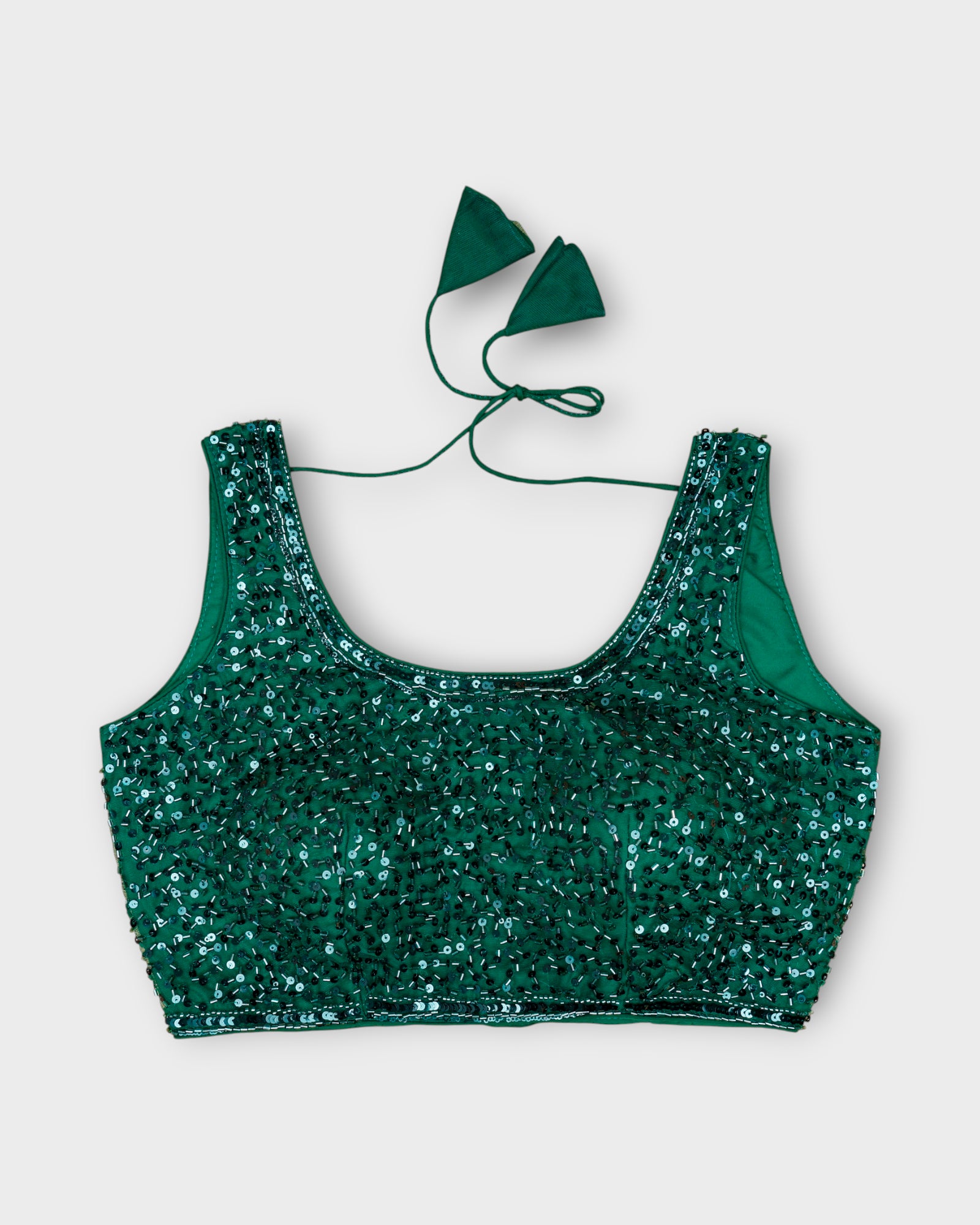 Net U Neck Readymade Blouse With Closure