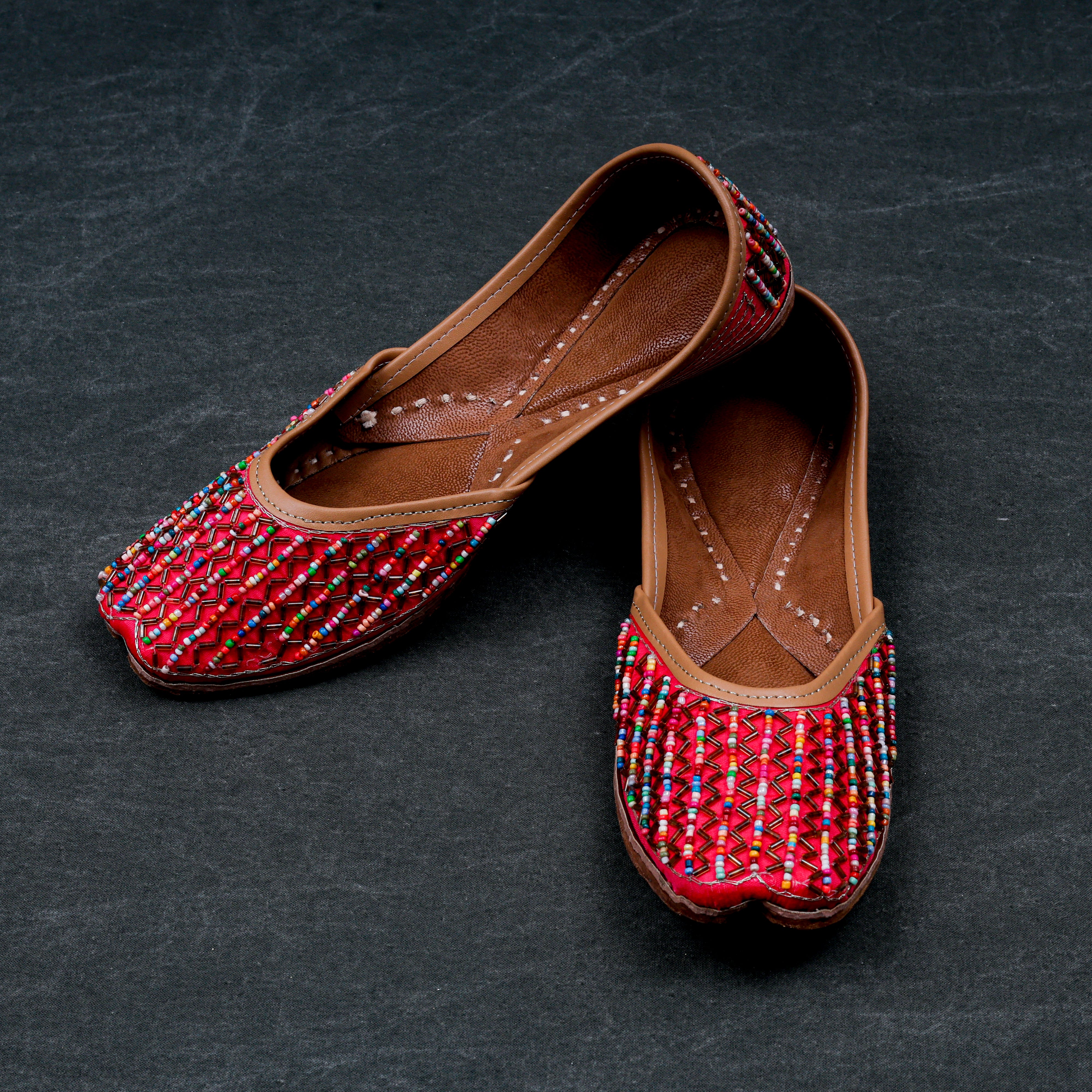 Rani Pink Two Tone Traditional Jutti
