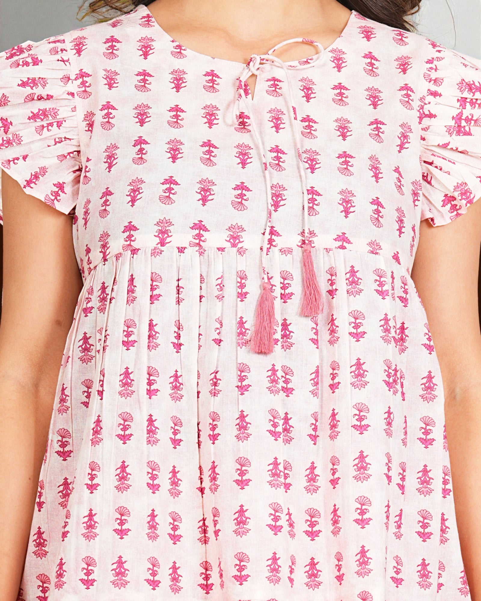 Floral Printed Cotton Kurta Set